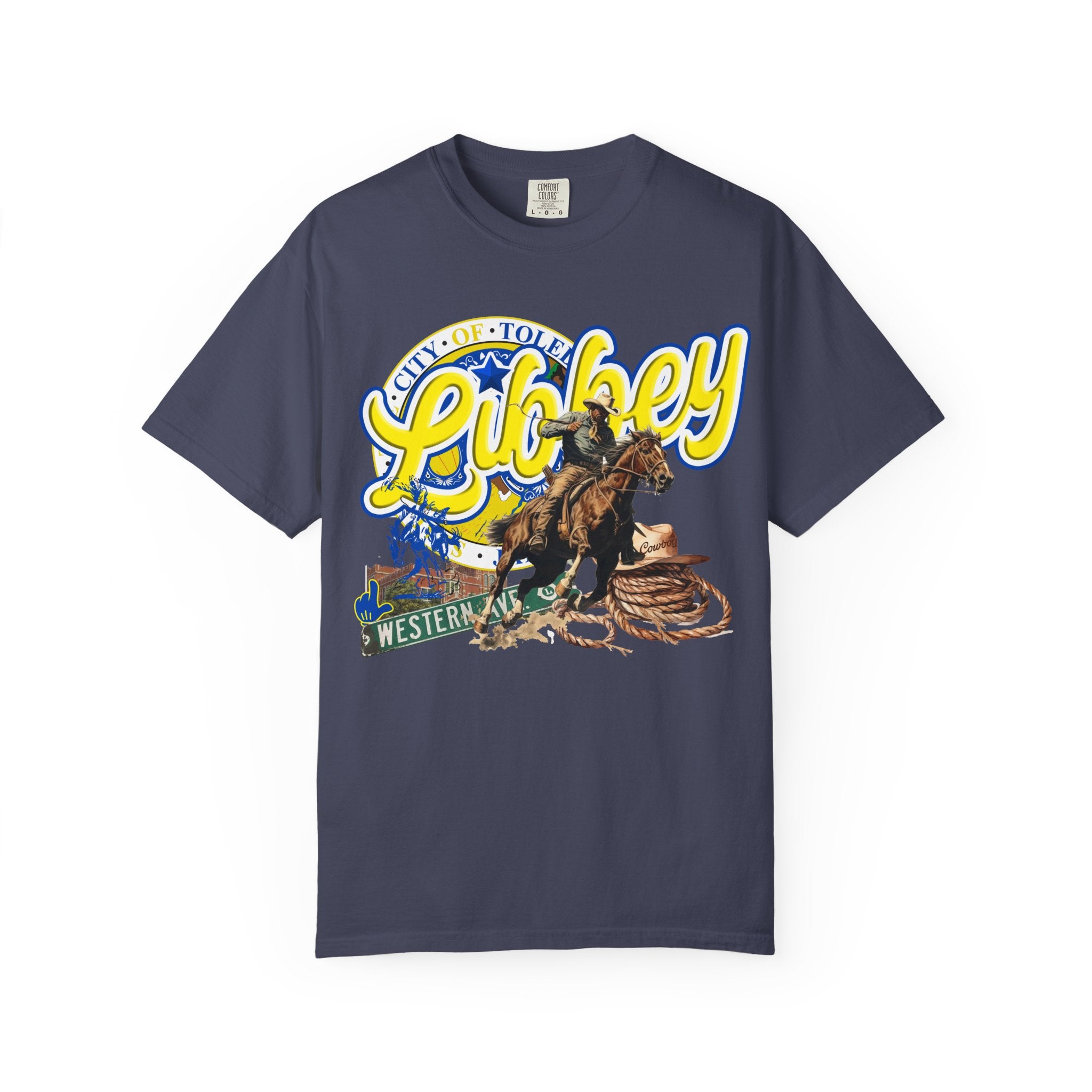 Libbey Western Throwback T-Shirt — Cowboy Horse Roping Graphic Tee