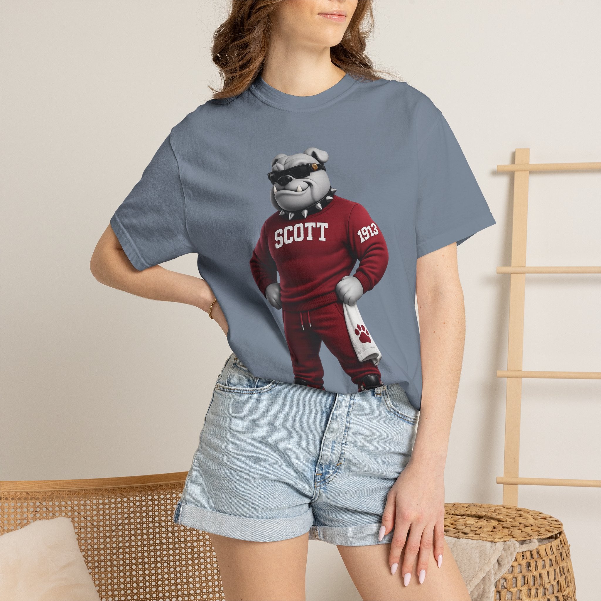 Bulldogs Mascot T-Shirt — 'Scott' Vintage Team Tee