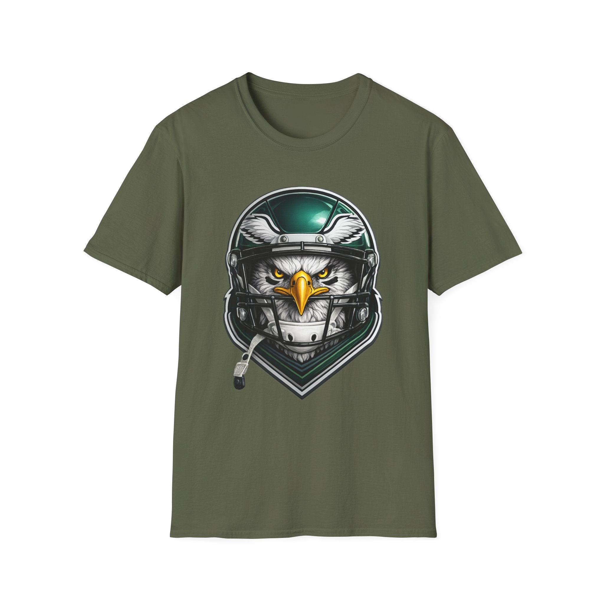 Eagle Helmet T‑Shirt — Fierce Pilot Graphic Tee for Aviation & Biker Fans
