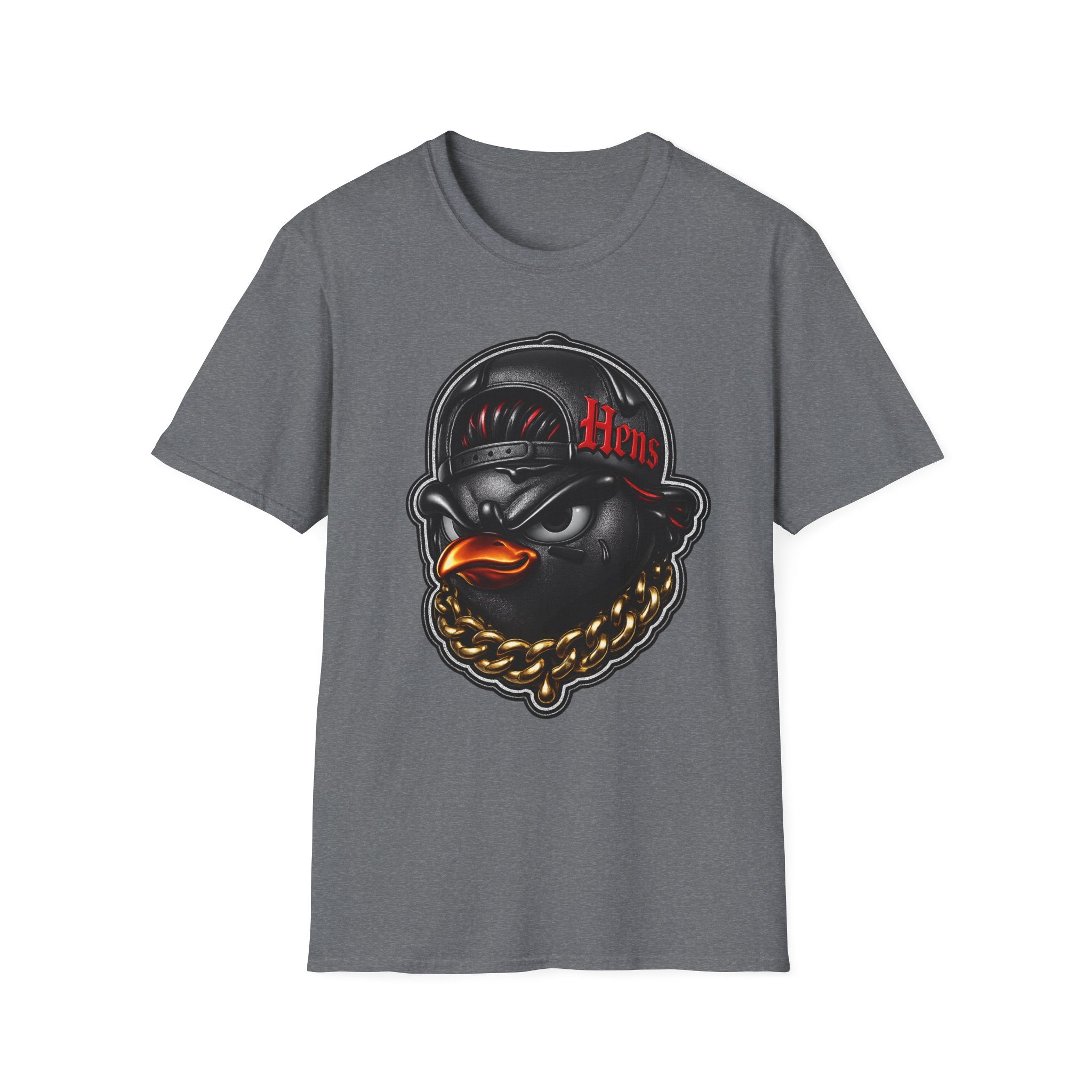 Hens Streetwear T-Shirt — Urban Black and Red themed Graphic Tee
