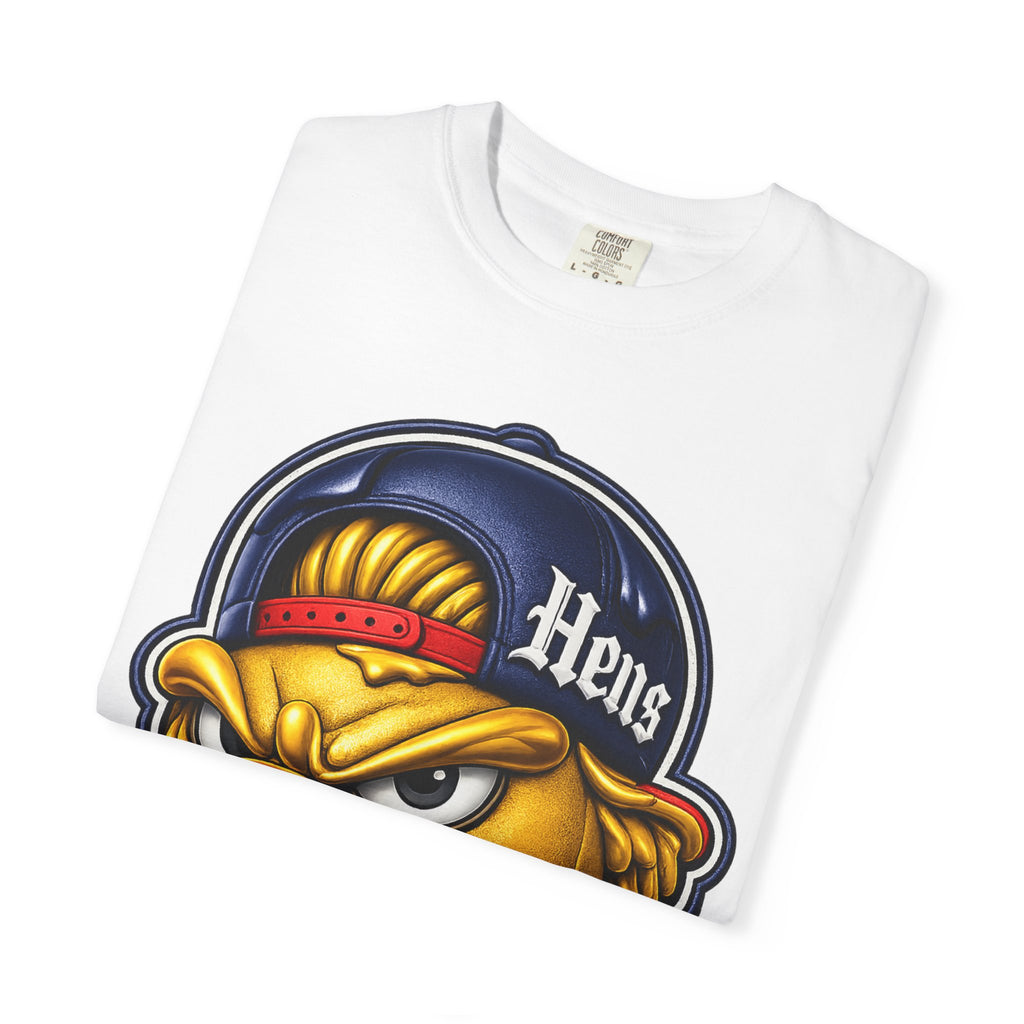 Hens Stadium Graphic T-Shirt — Streetwear Skate Tee with 'Hens' Logo