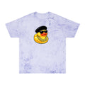 Retro Rubber Duck T-Shirt — Gold Tie-Dye with Cool Duck Graphic
