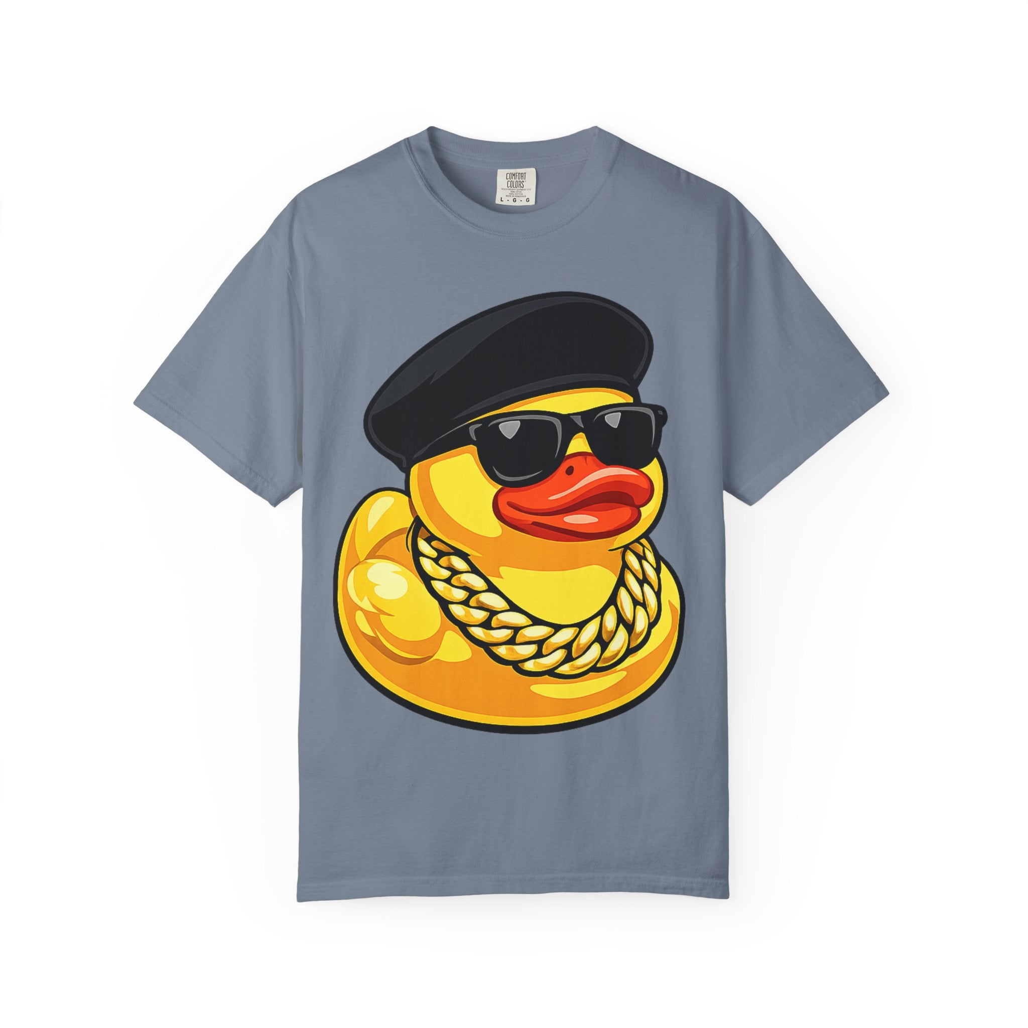 Cool Rubber Duck T-Shirt — Retro New Jack Ducky with Sunglasses & Chain