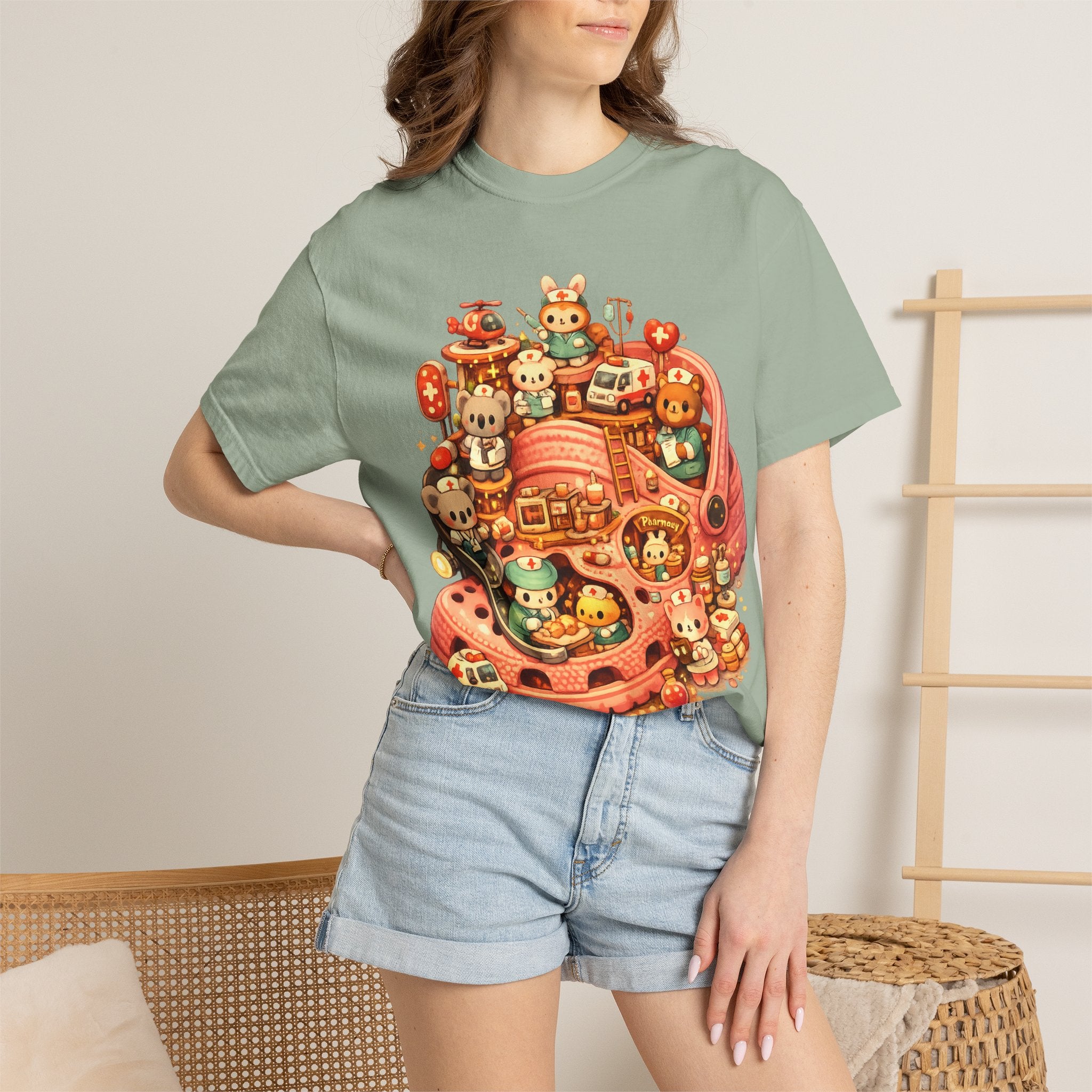 Cute Animal Sneaker Tee — Kawaii Shoe Crew Graphic T-Shirt