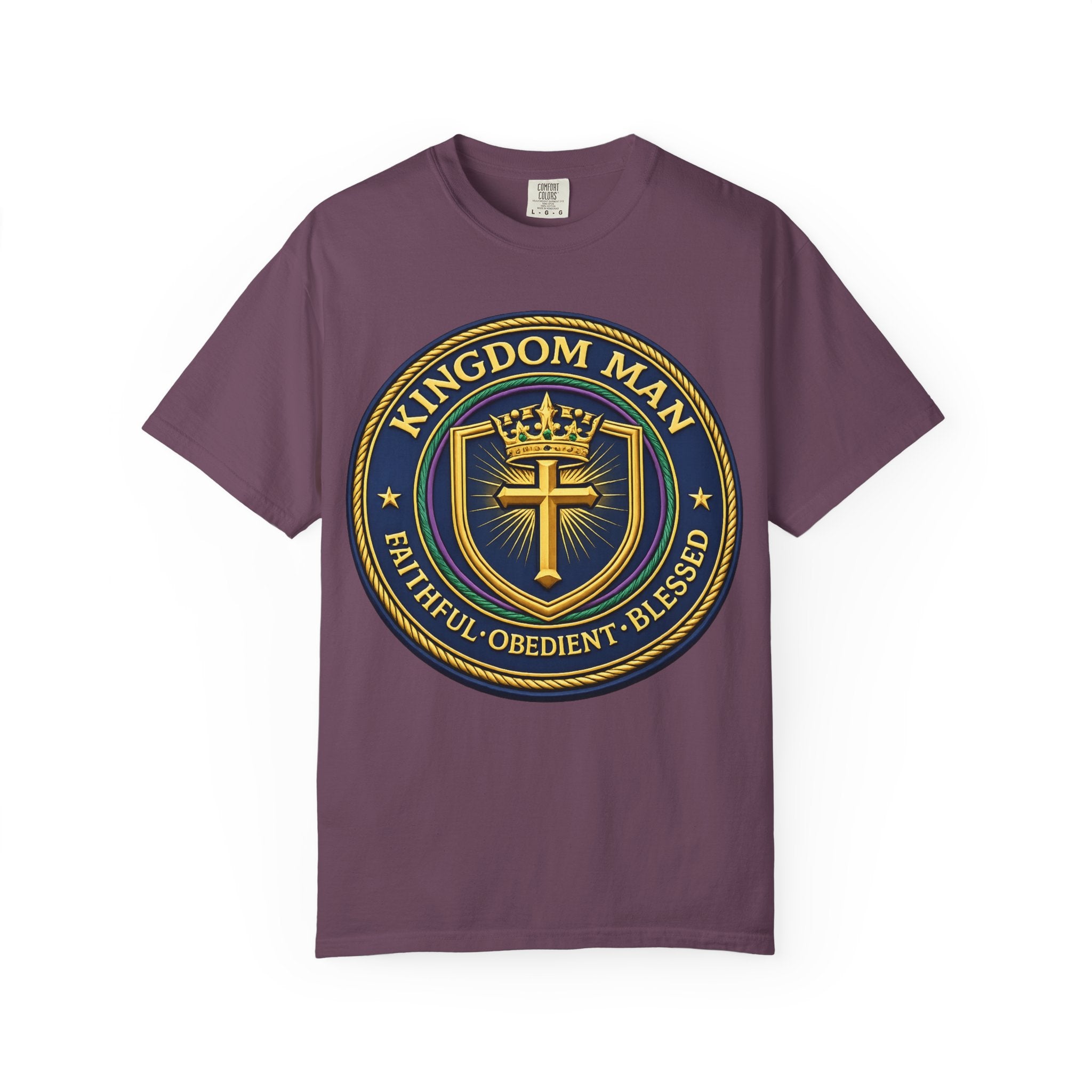 Kingdom Man T-Shirt — Faithful • Obedient • Blessed Christian Tee