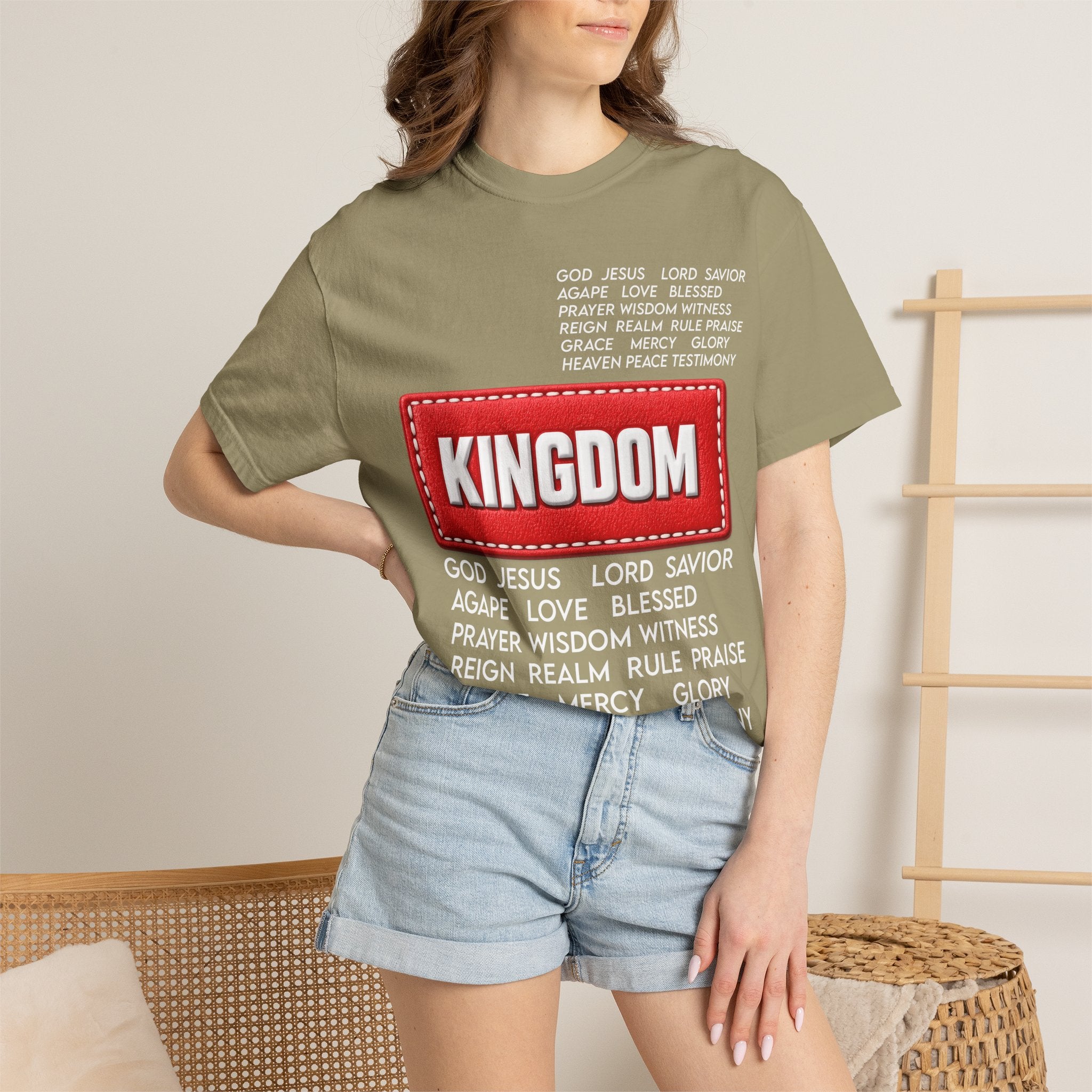 Kingdom Faith T-Shirt — Christian Inspirational Tee with 'KINGDOM' Text