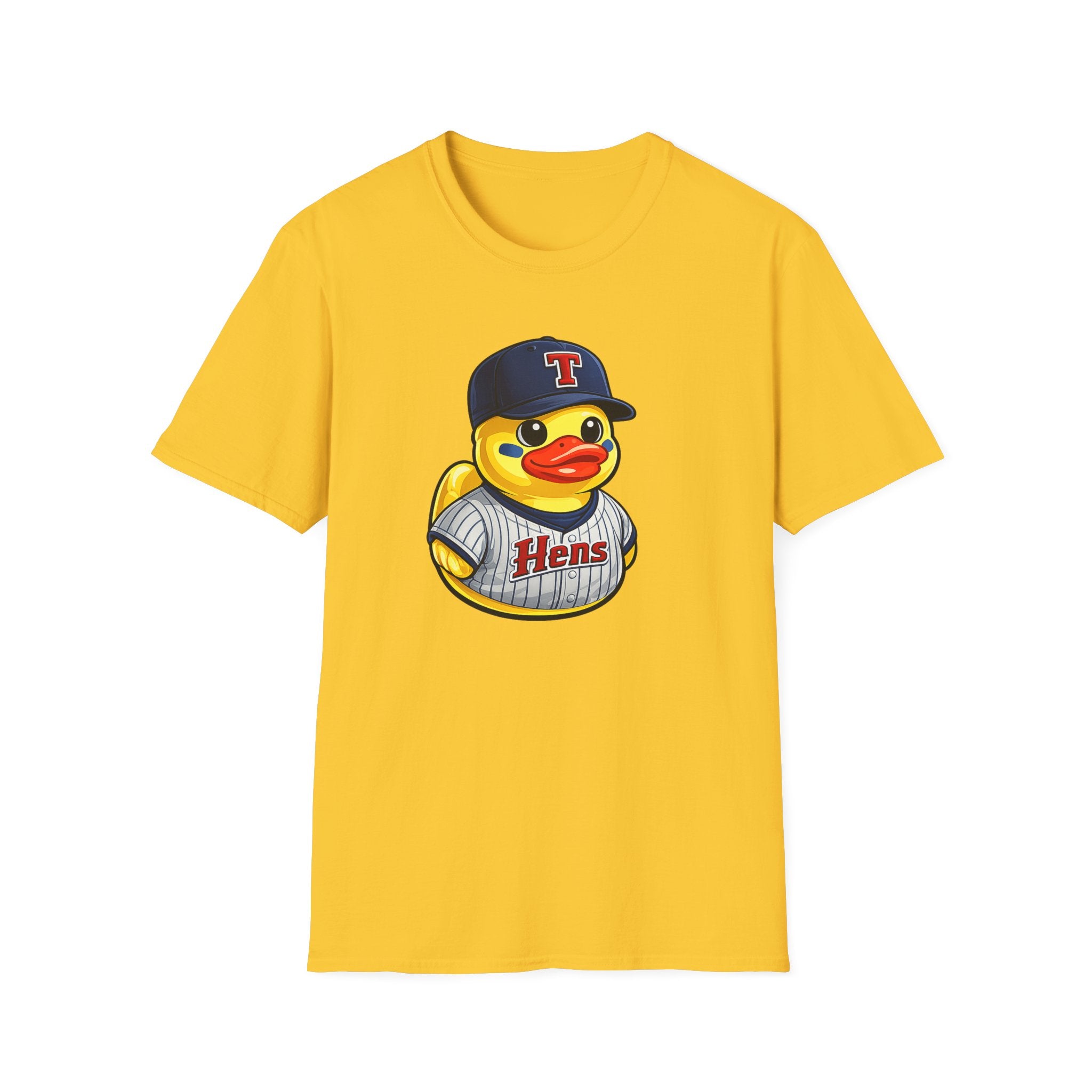 Rubber Duck Baseball T-Shirt — Cute Mascot Team Jersey Graphic Tee