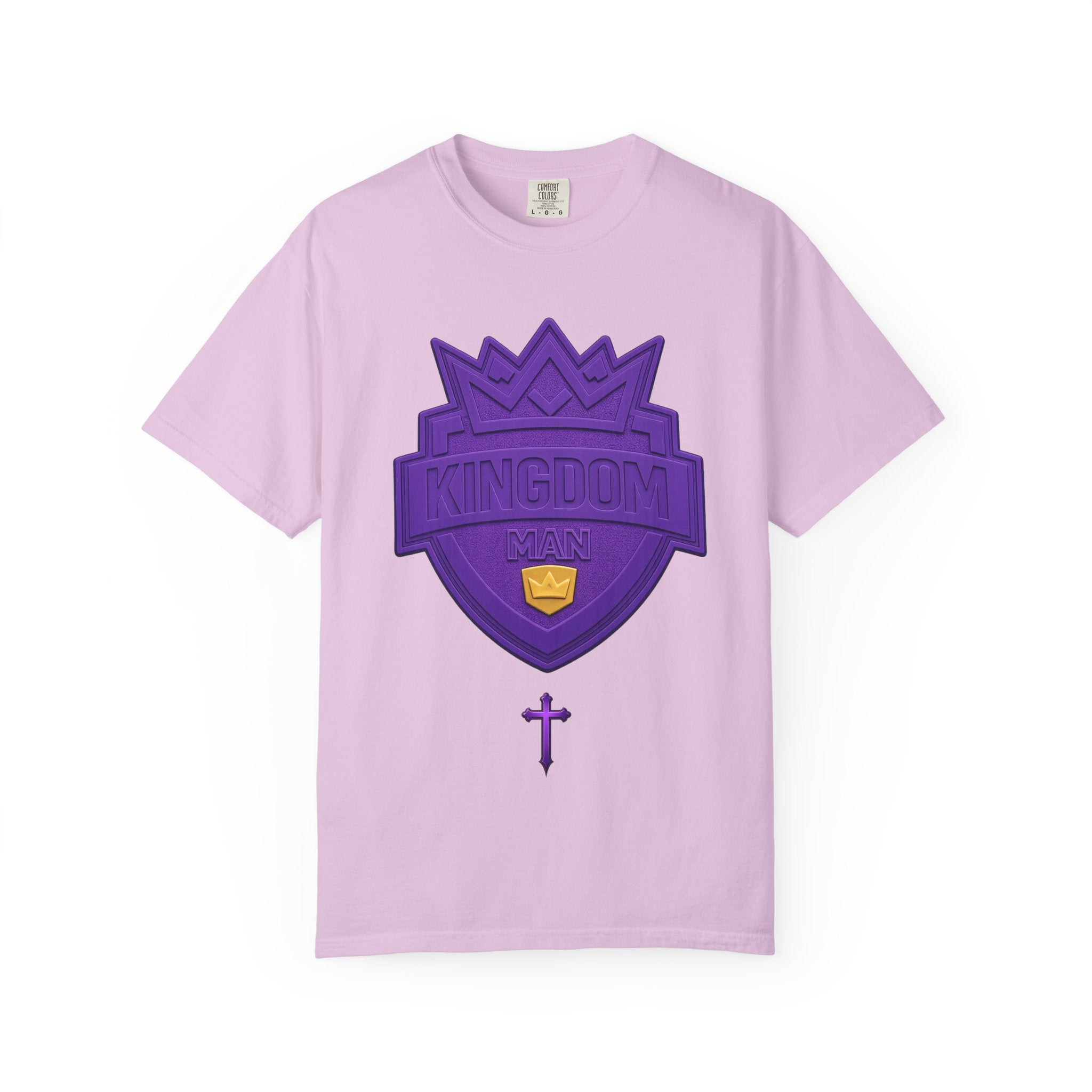 Kingdom Shield T-Shirt — Purple Crest Cross Graphic Tee