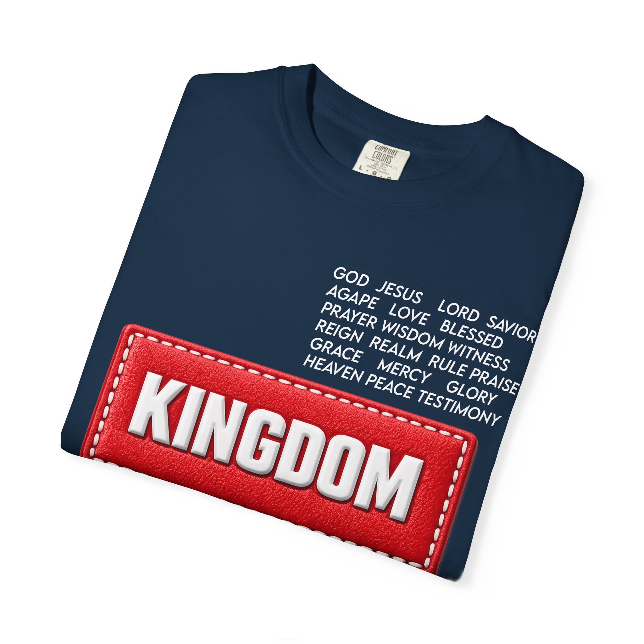 Kingdom Faith T-Shirt — Christian Inspirational Tee with 'KINGDOM' Text