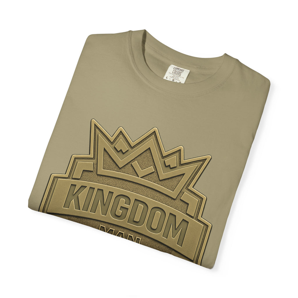 Kingdom Man Shield T-Shirt — Men's Crown Emblem Graphic Tee