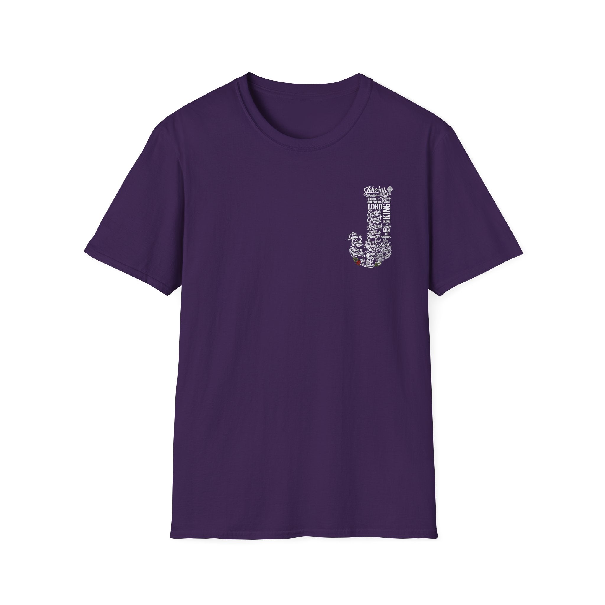 Faith based Typography tee front and back
