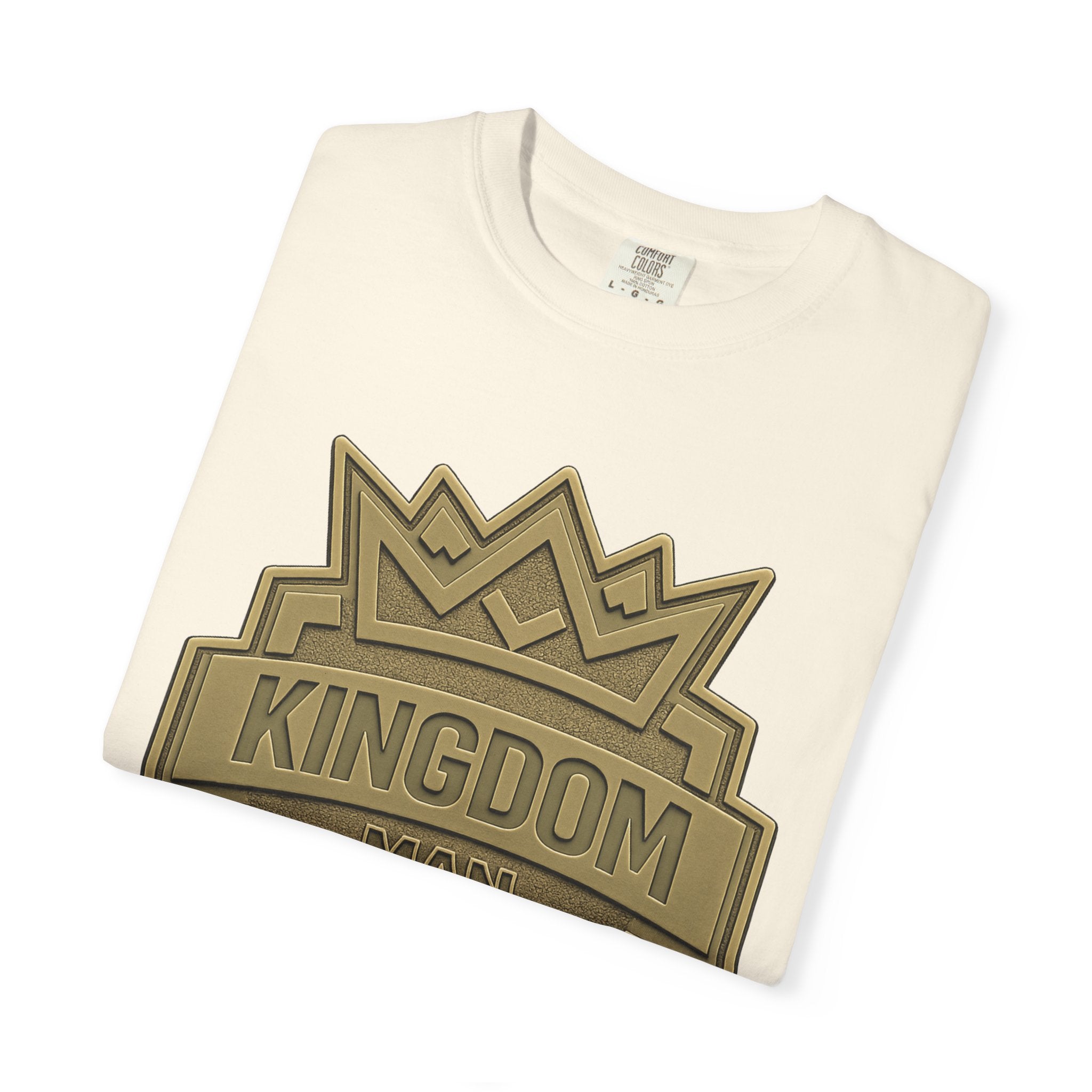 Kingdom Man Shield T-Shirt — Men's Crown Emblem Graphic Tee