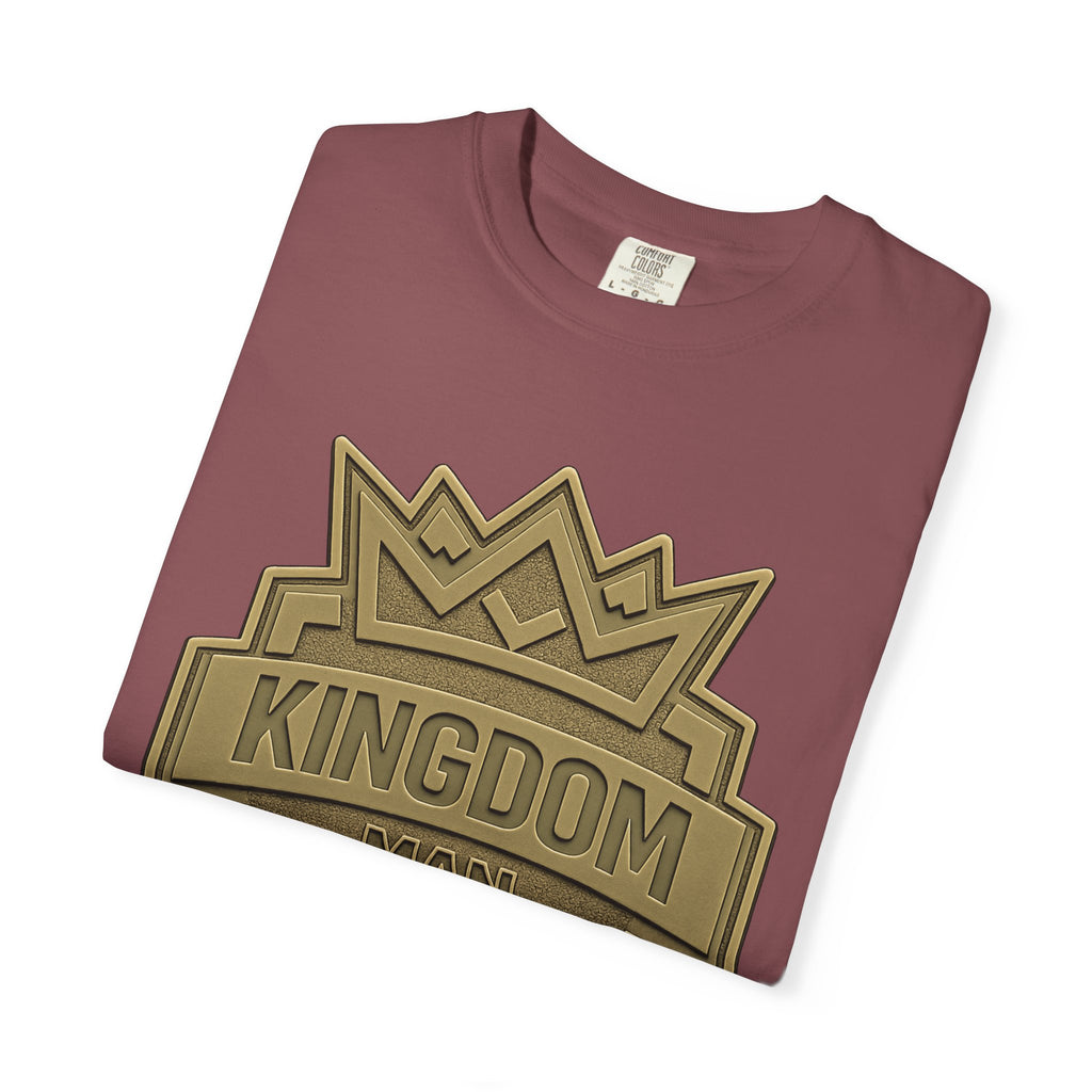 Kingdom Man Shield T-Shirt — Men's Crown Emblem Graphic Tee