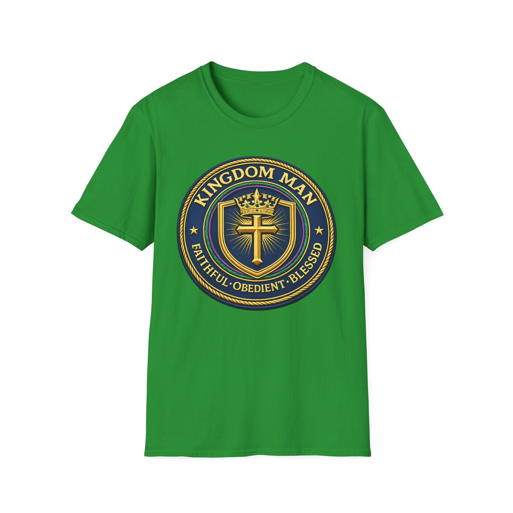 Kingdom Man T-Shirt — Faithful Obedient Blessed Christian Graphic Tee