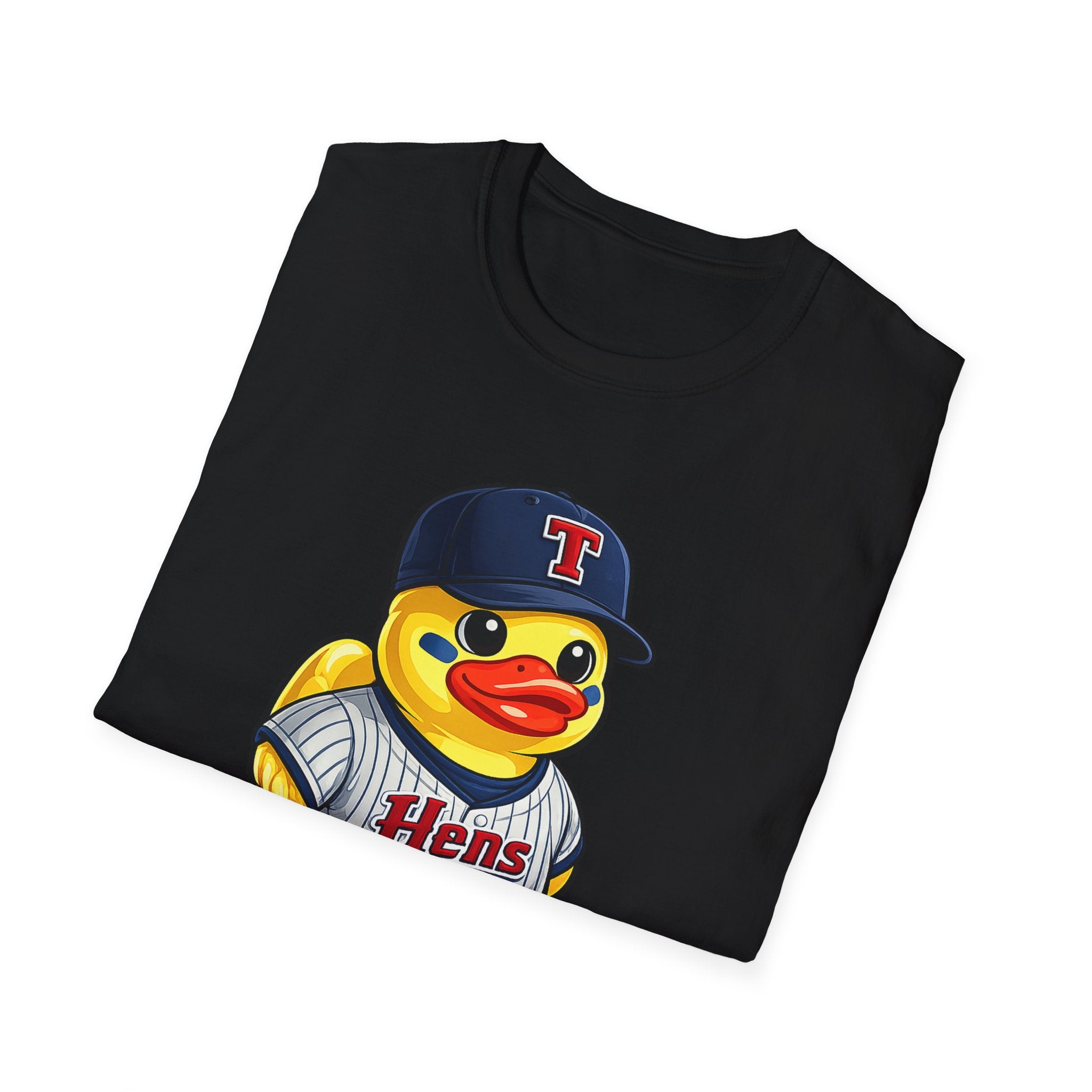 Rubber Duck Baseball T-Shirt — Cute Mascot Team Jersey Graphic Tee