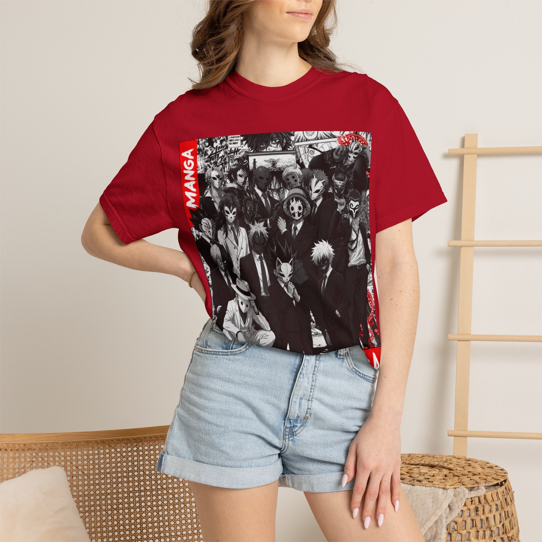 Manga Mask  Collage T-Shirt