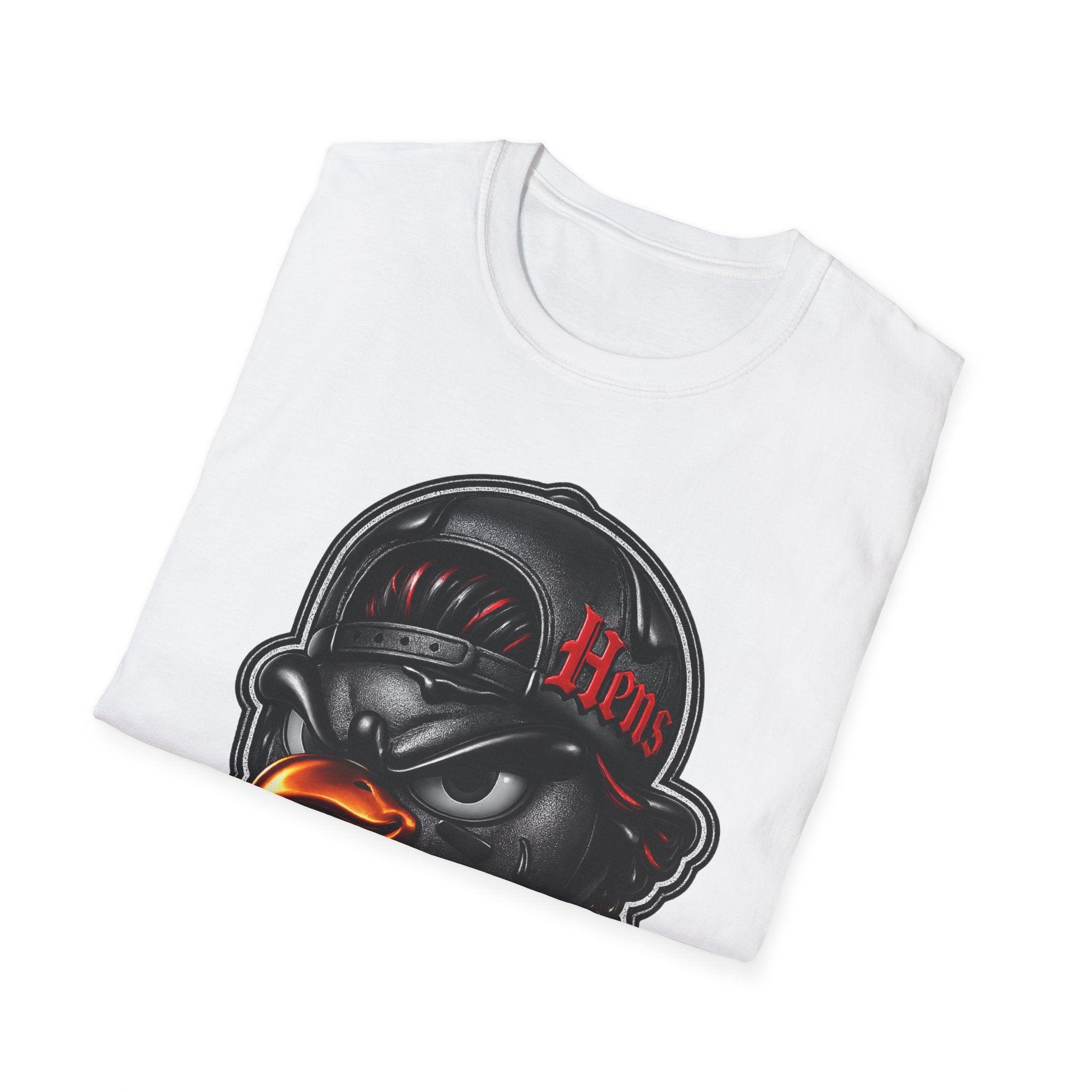Hens Streetwear T-Shirt — Urban Black and Red themed Graphic Tee