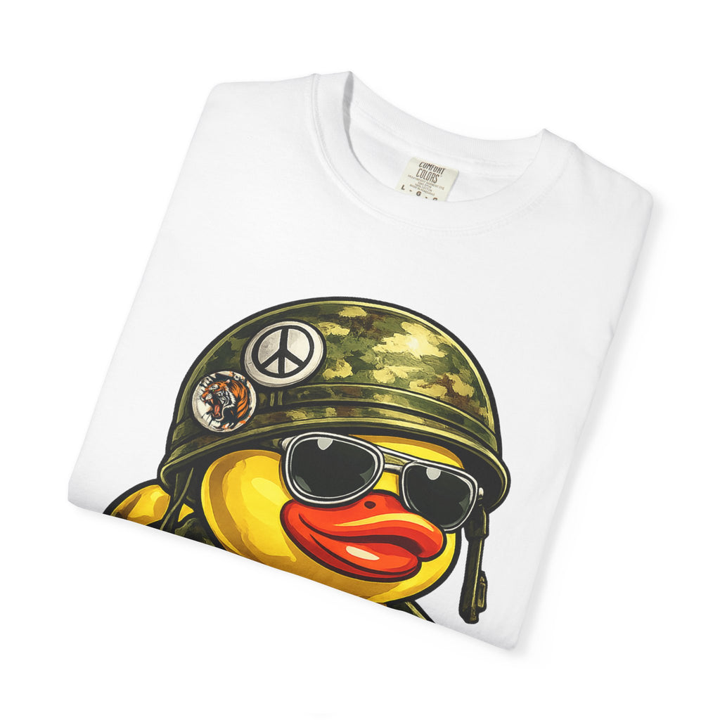 Military Rubber Duck T-Shirt — Cute Camouflage Soldier Duck Graphic Tee
