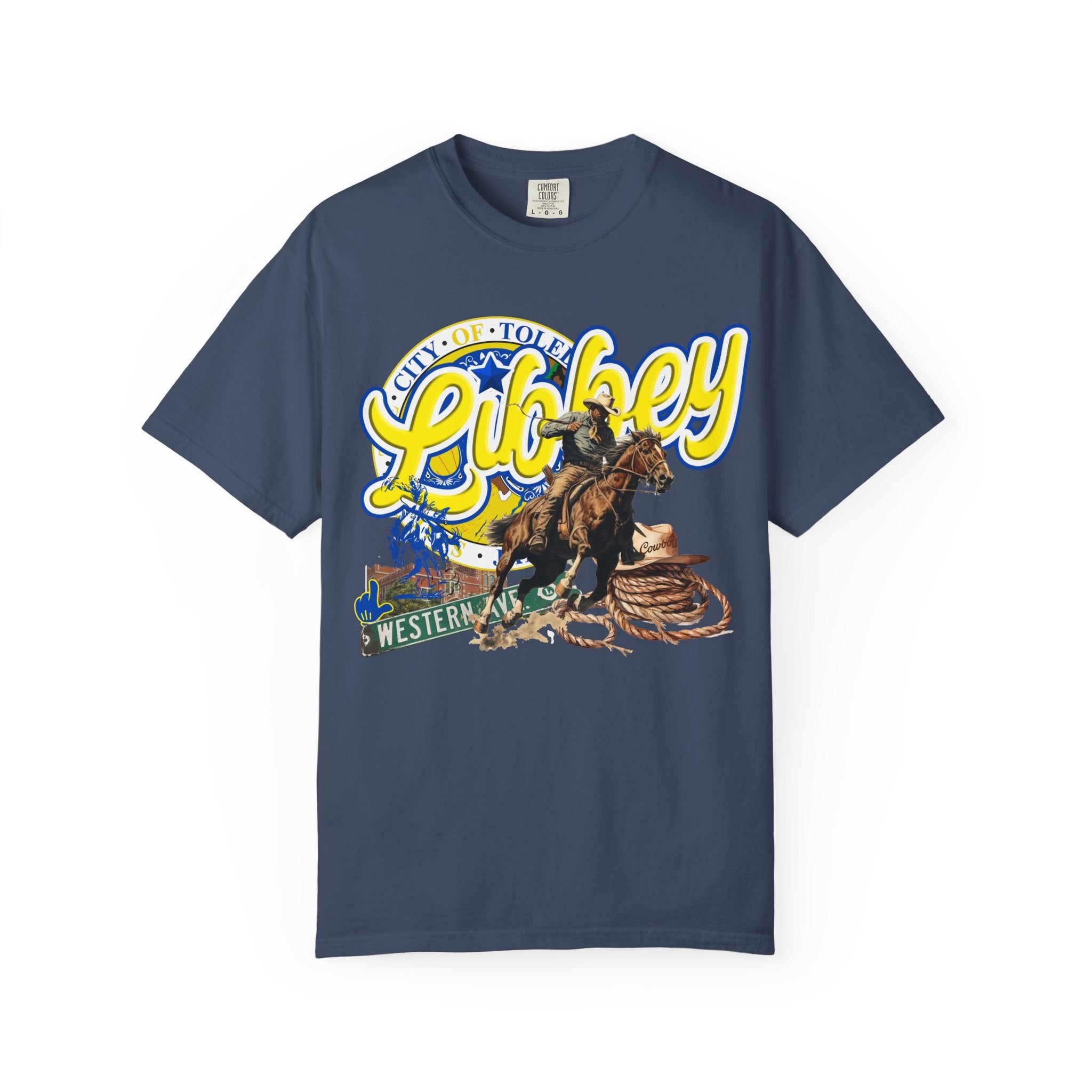 Libbey Western Throwback T-Shirt — Cowboy Horse Roping Graphic Tee