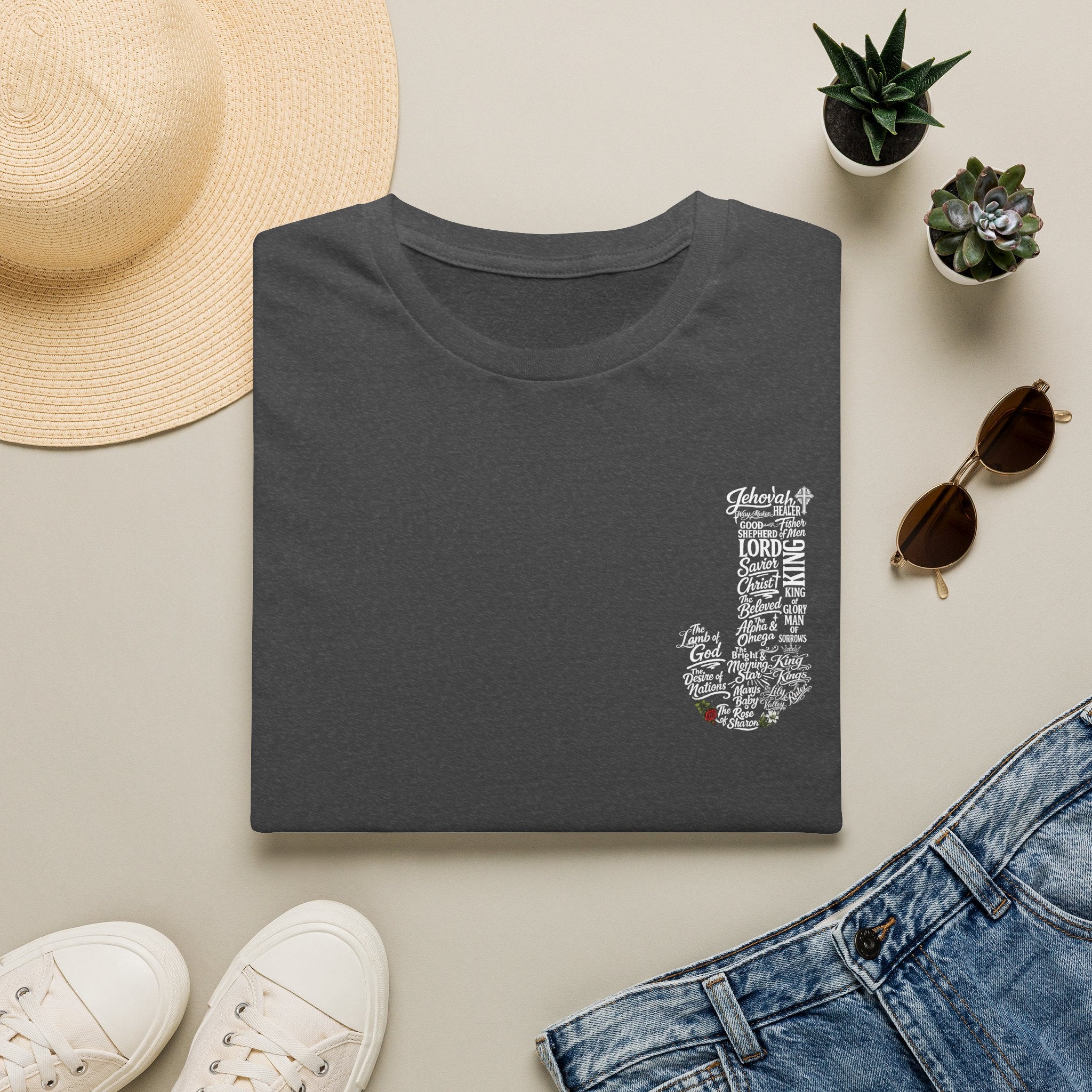 Faith based Typography tee front and back