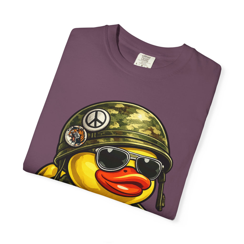 Military Rubber Duck T-Shirt — Cute Camouflage Soldier Duck Graphic Tee