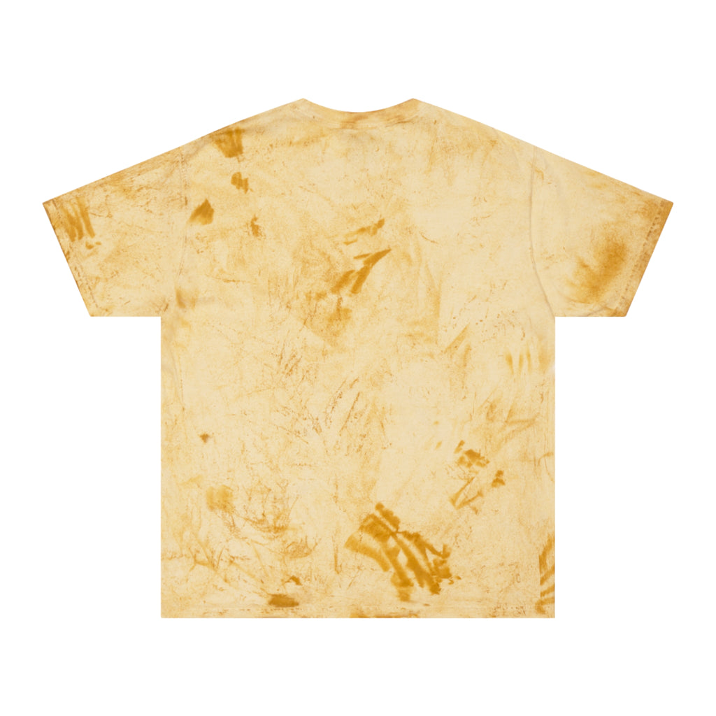Retro Rubber Duck T-Shirt — Gold Tie-Dye with Cool Duck Graphic