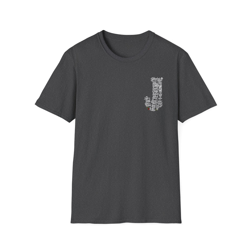 Faith based Typography tee front and back