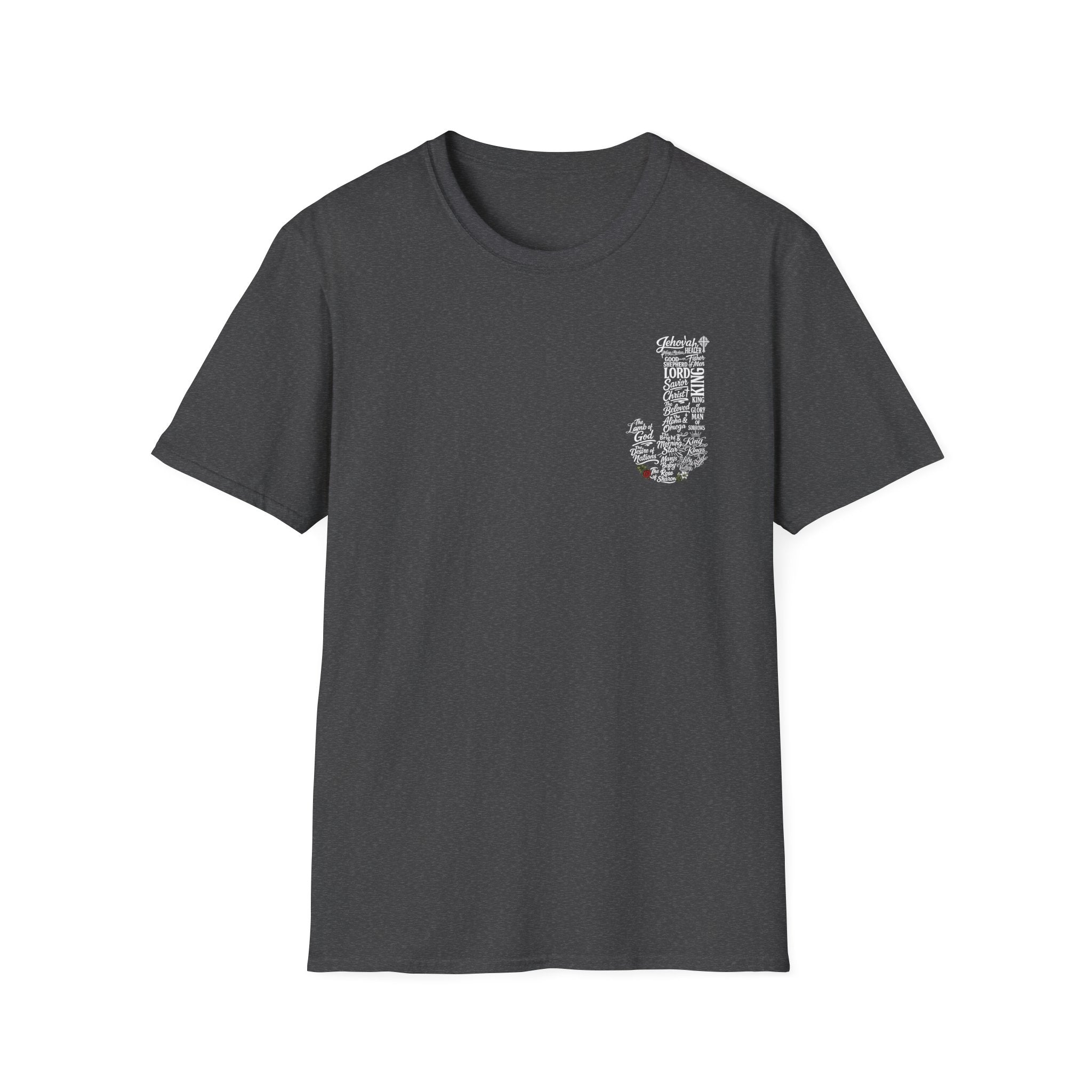 Faith based Typography tee front and back