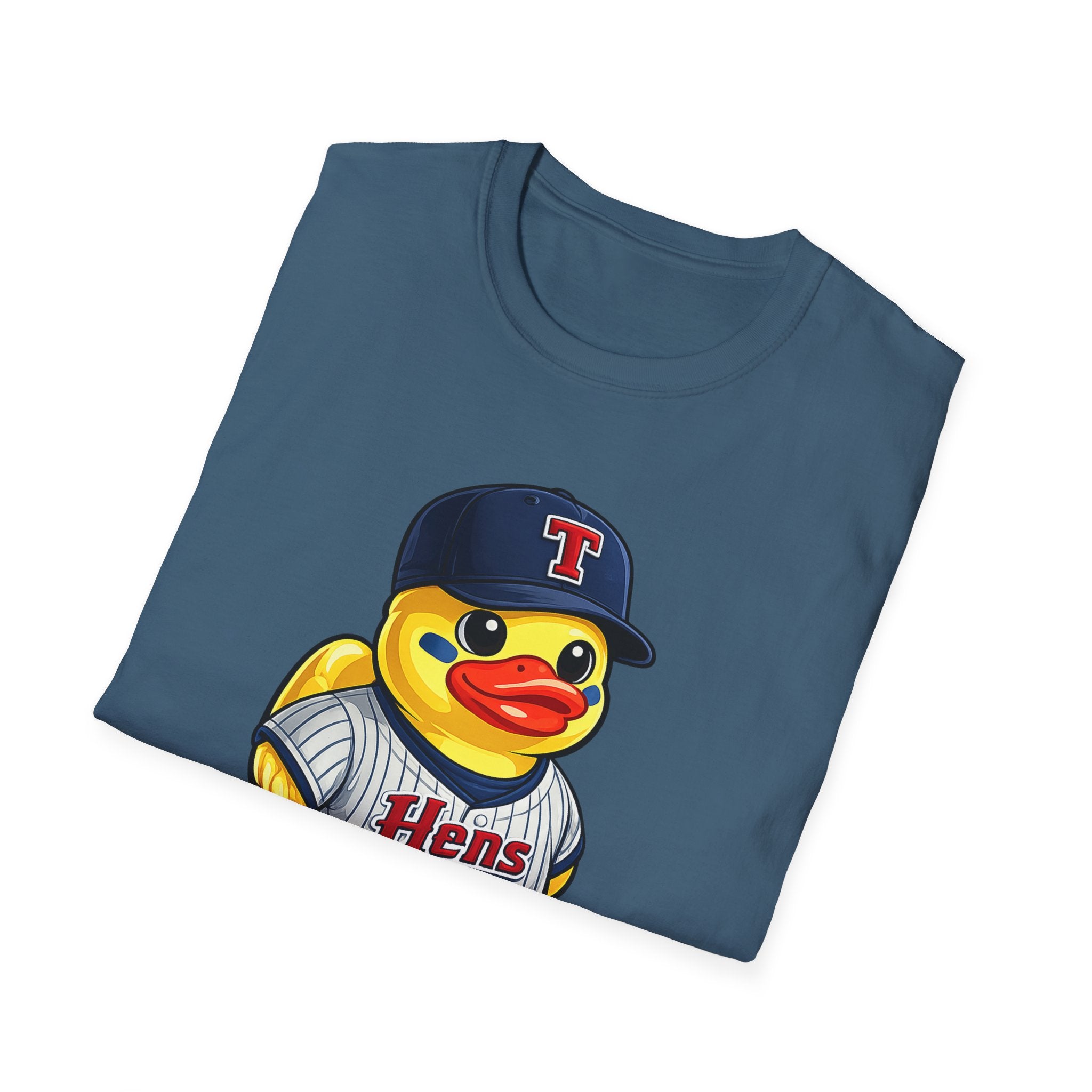Rubber Duck Baseball T-Shirt — Cute Mascot Team Jersey Graphic Tee