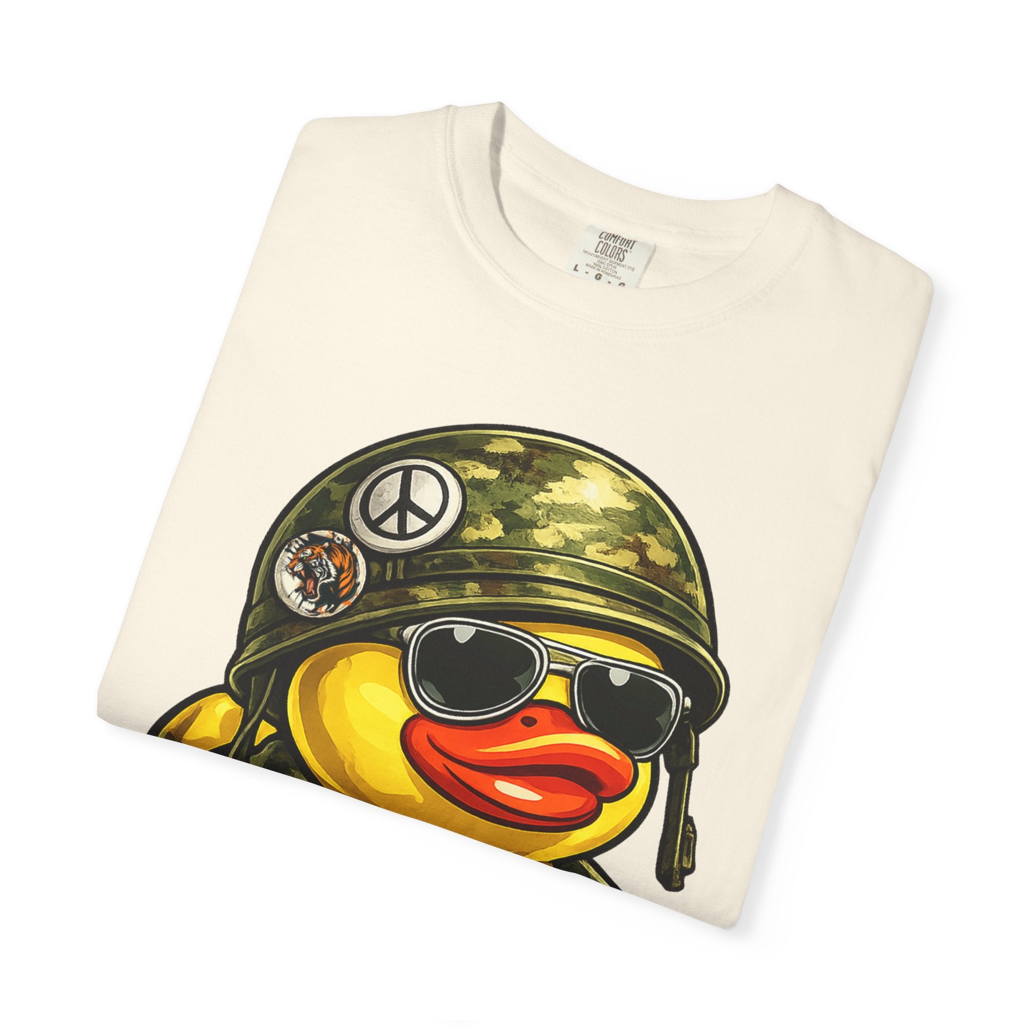 Military Rubber Duck T-Shirt — Cute Camouflage Soldier Duck Graphic Tee
