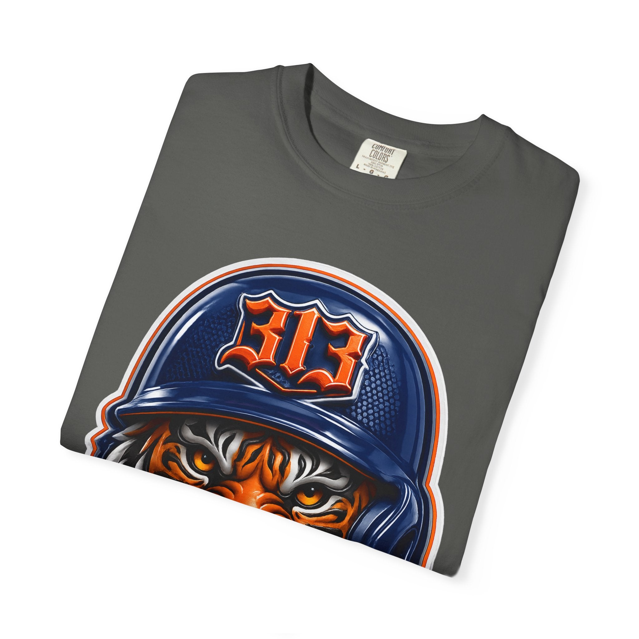 Baseball Helmet T-Shirt — 313 Tiger Sports Logo Tee