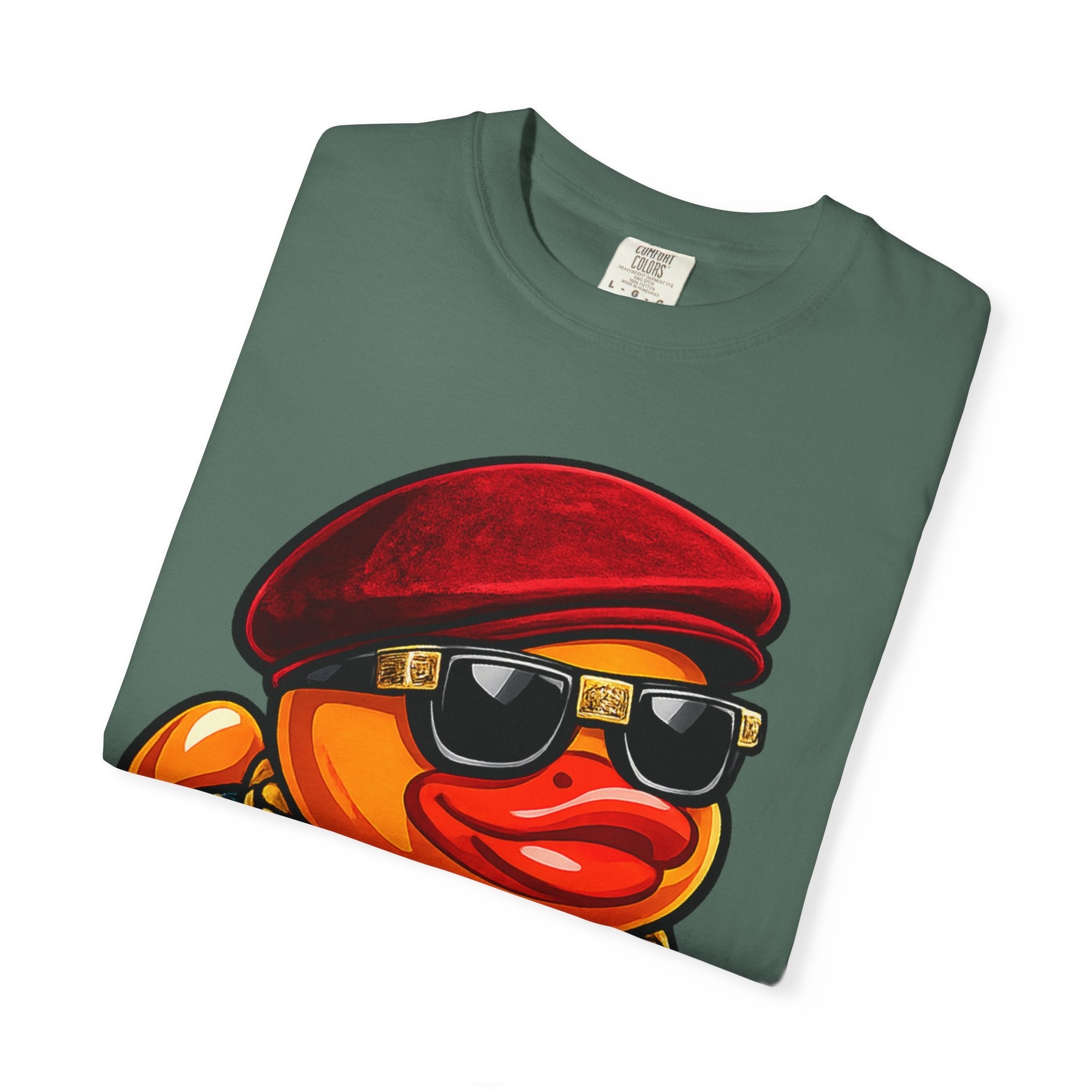 Rubber Duck Vintage 90's Graphic T-Shirt — Cool Sunglasses, Gold Chains & Cool Hat Design
