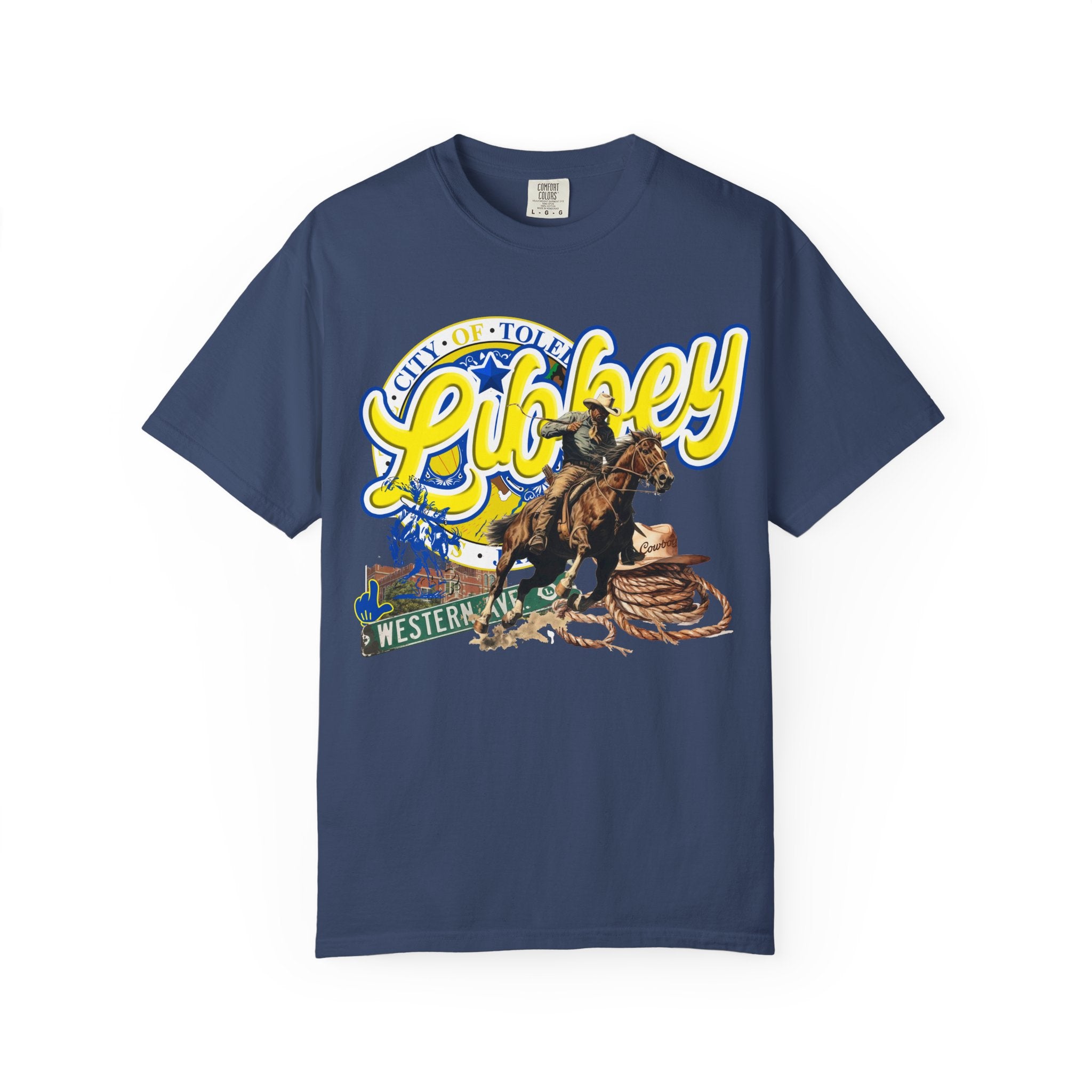 Libbey Western Throwback T-Shirt — Cowboy Horse Roping Graphic Tee