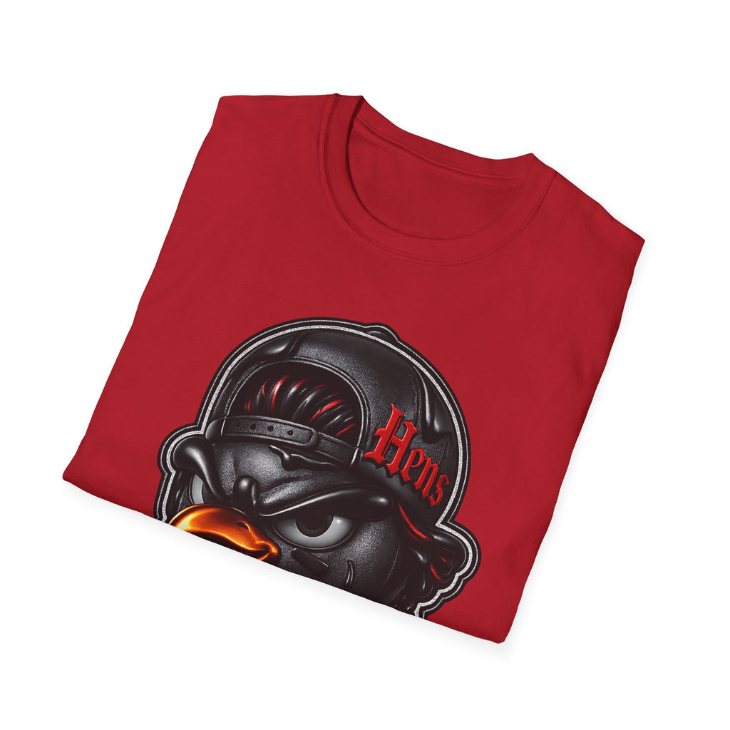Hens Streetwear T-Shirt — Urban Black and Red themed Graphic Tee