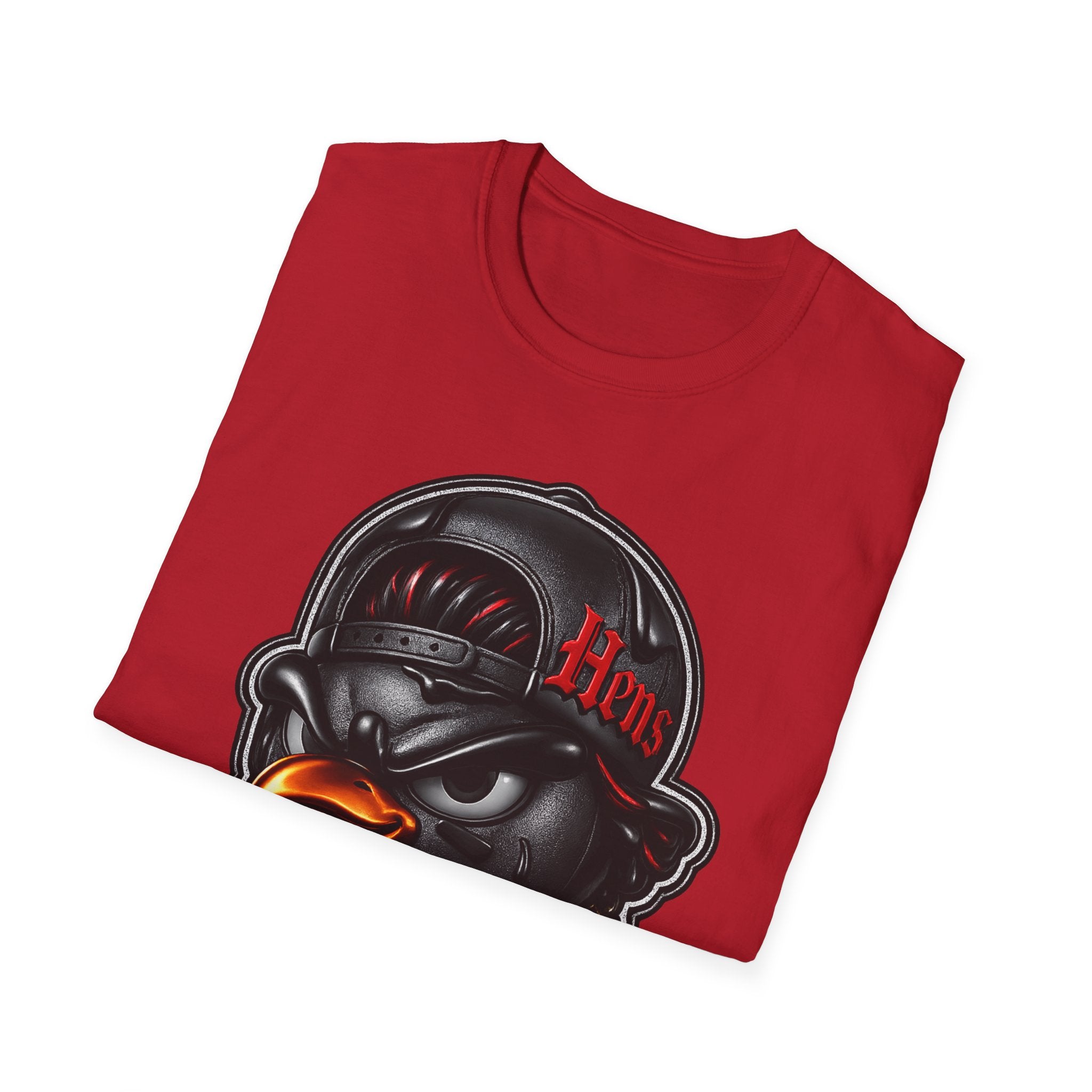 Hens Streetwear T-Shirt — Urban Black and Red themed Graphic Tee