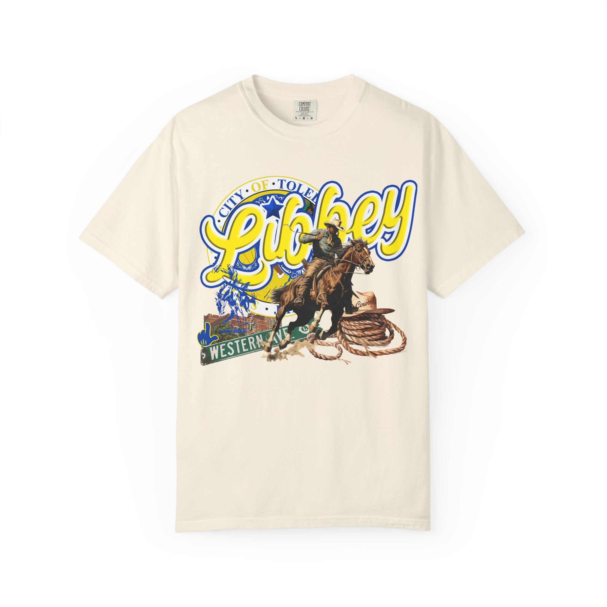 Libbey Western Throwback T-Shirt — Cowboy Horse Roping Graphic Tee