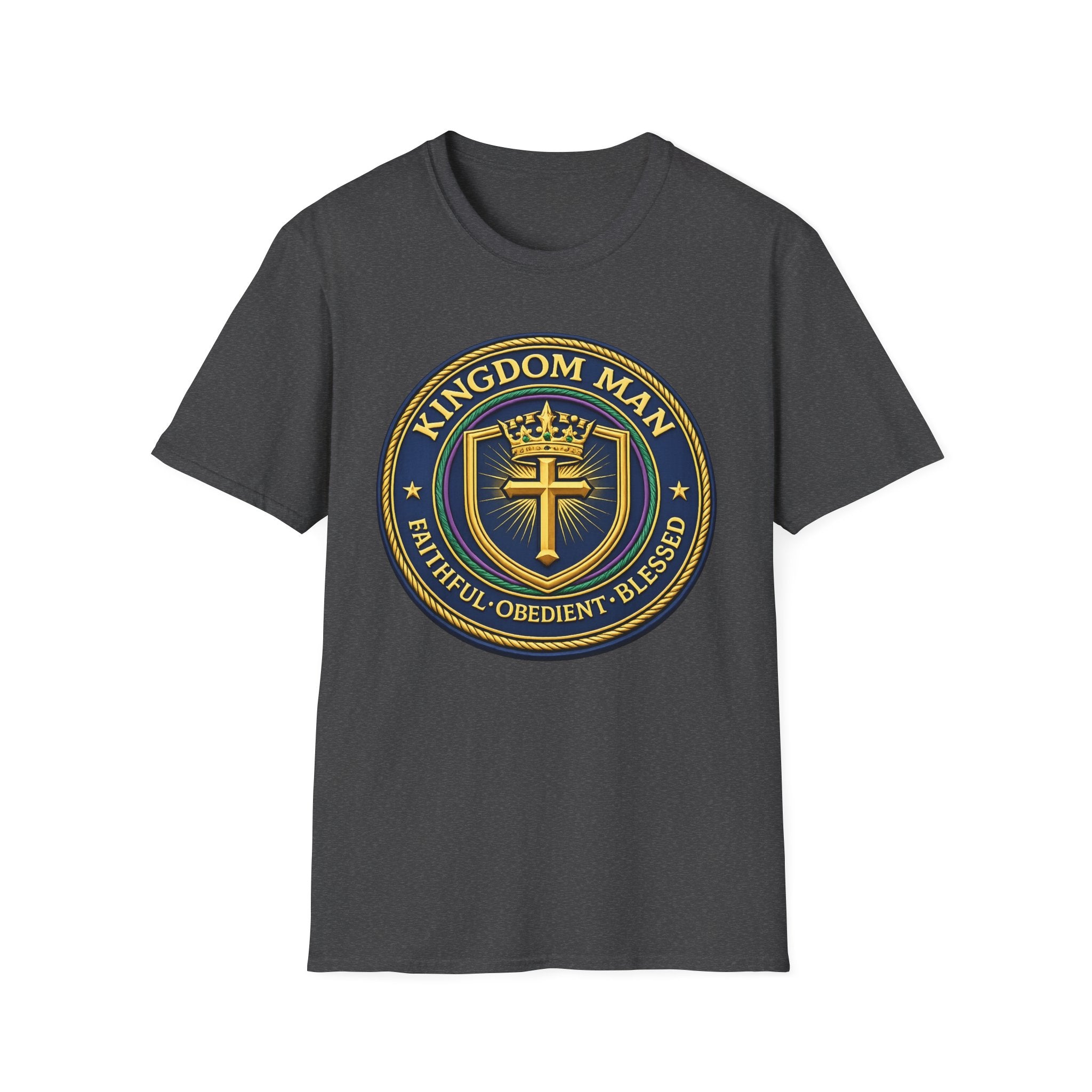 Kingdom Man T-Shirt — Faithful Obedient Blessed Christian Graphic Tee