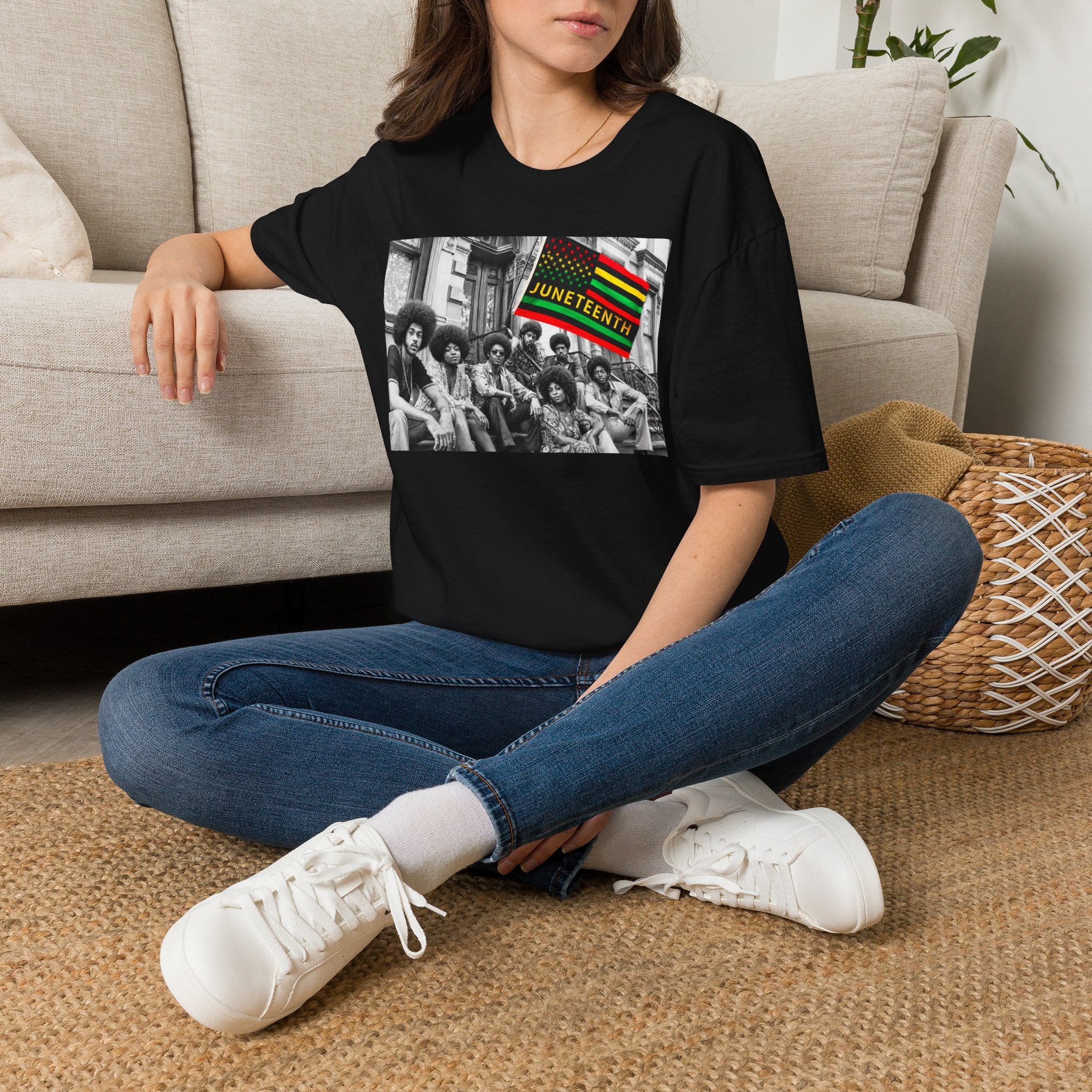 Juneteenth Celebration T-Shirt — Vintage Black History Flag Design