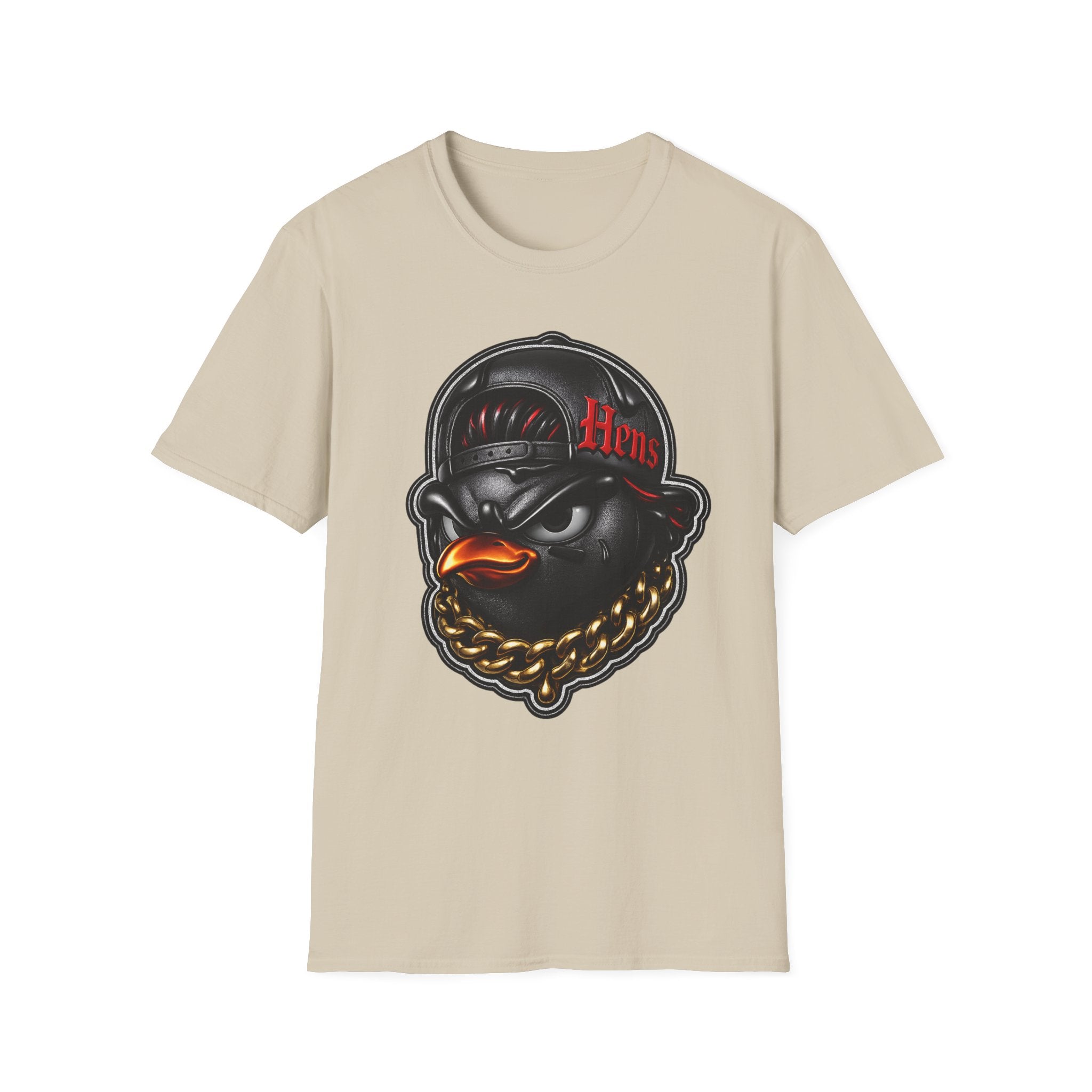 Hens Streetwear T-Shirt — Urban Black and Red themed Graphic Tee