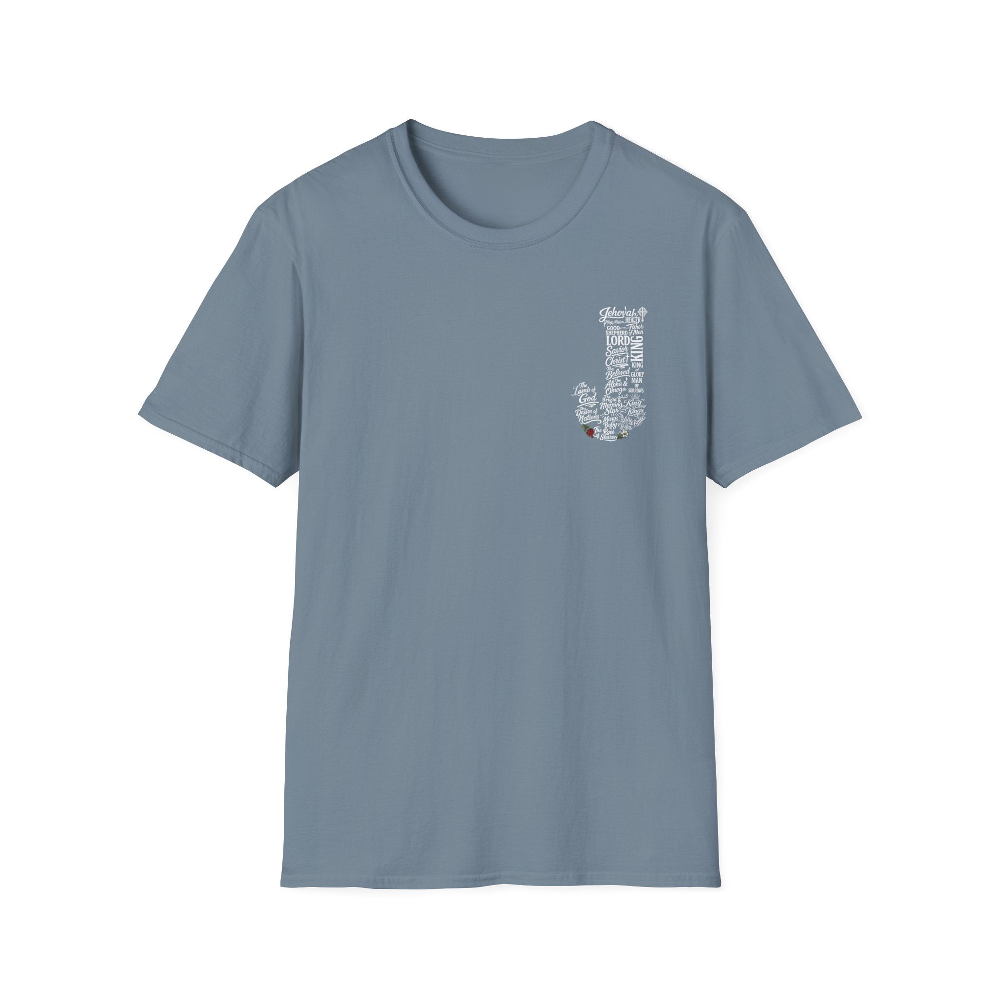 Faith based Typography tee front and back