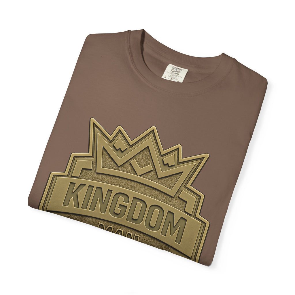 Kingdom Man Shield T-Shirt — Men's Crown Emblem Graphic Tee