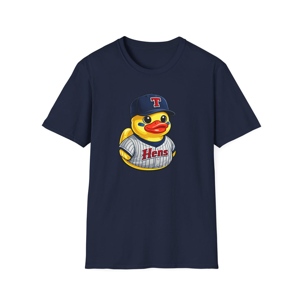 Rubber Duck Baseball T-Shirt — Cute Mascot Team Jersey Graphic Tee