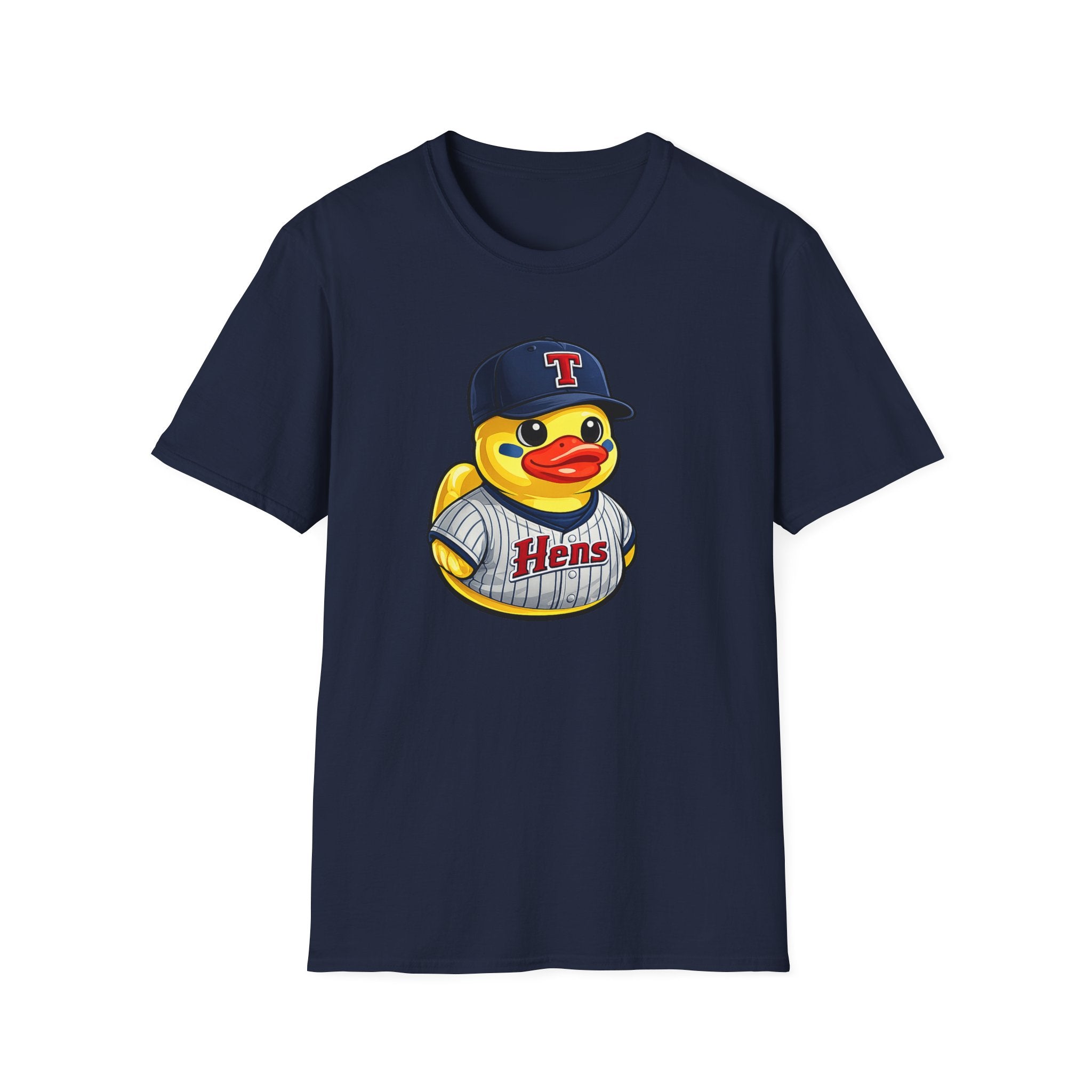 Rubber Duck Baseball T-Shirt — Cute Mascot Team Jersey Graphic Tee