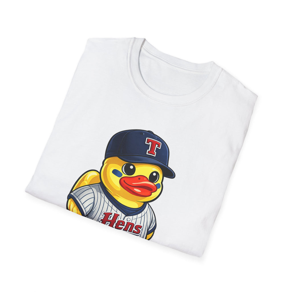 Rubber Duck Baseball T-Shirt — Cute Mascot Team Jersey Graphic Tee