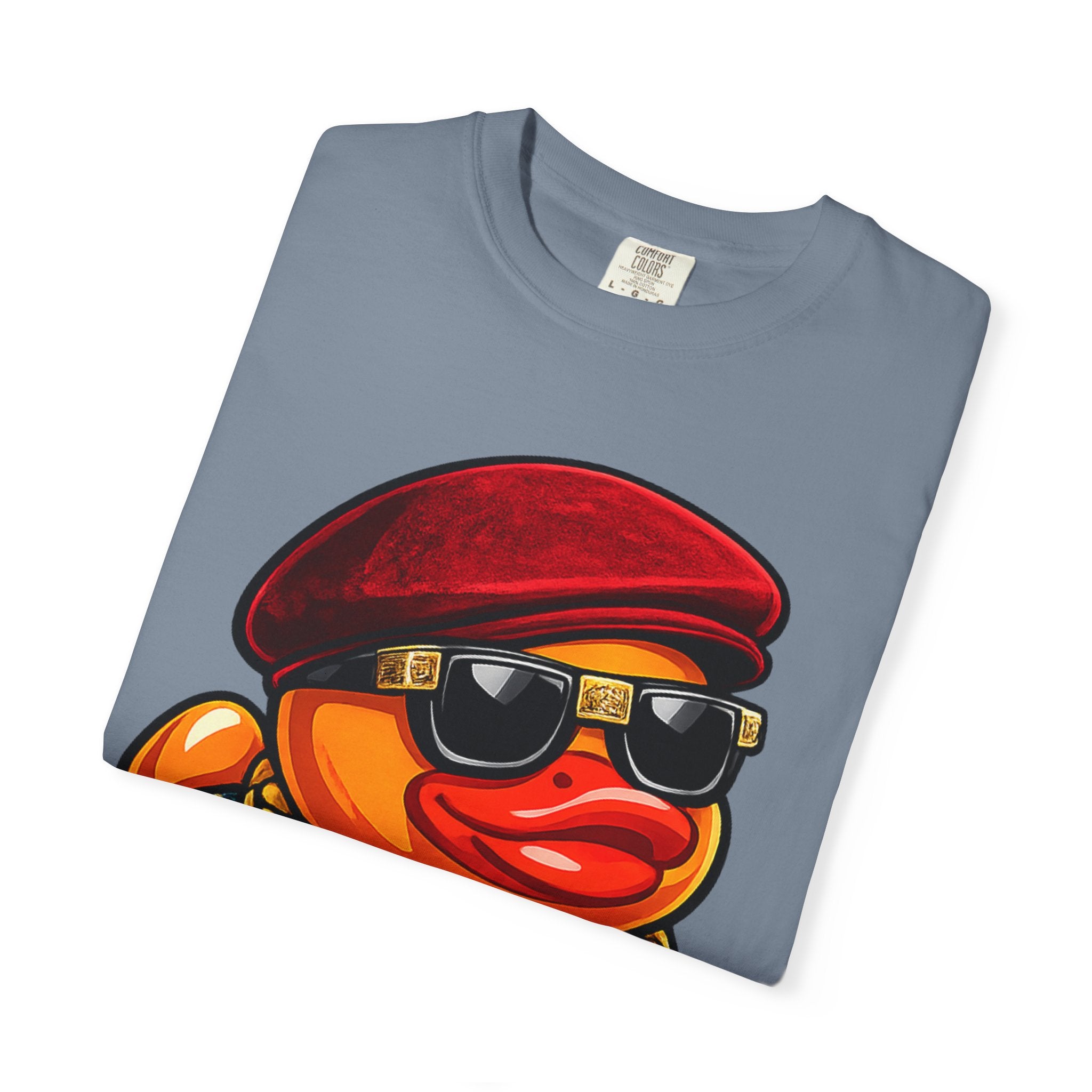 Rubber Duck Vintage 90's Graphic T-Shirt — Cool Sunglasses, Gold Chains & Cool Hat Design