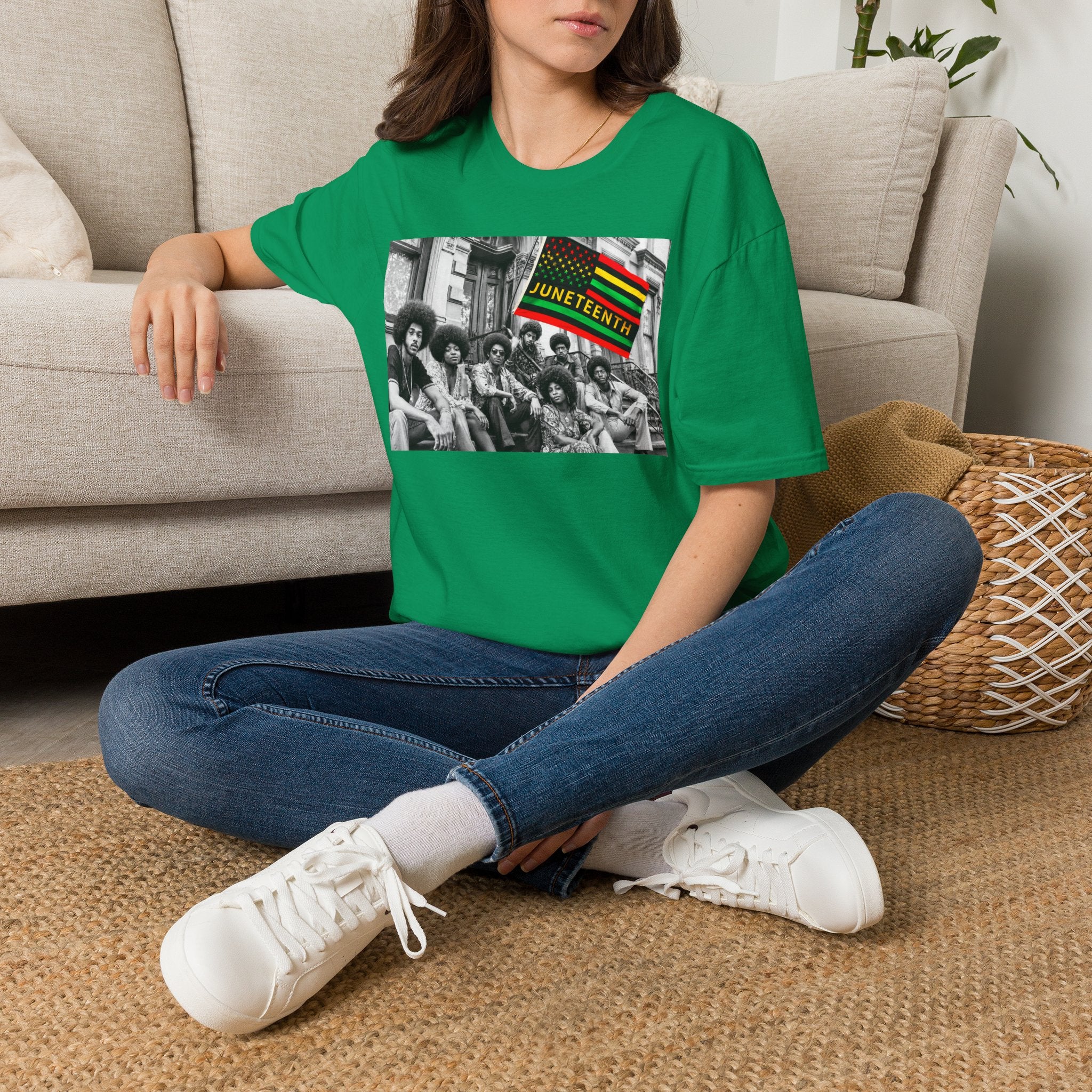 Juneteenth Celebration T-Shirt — Vintage Black History Flag Design
