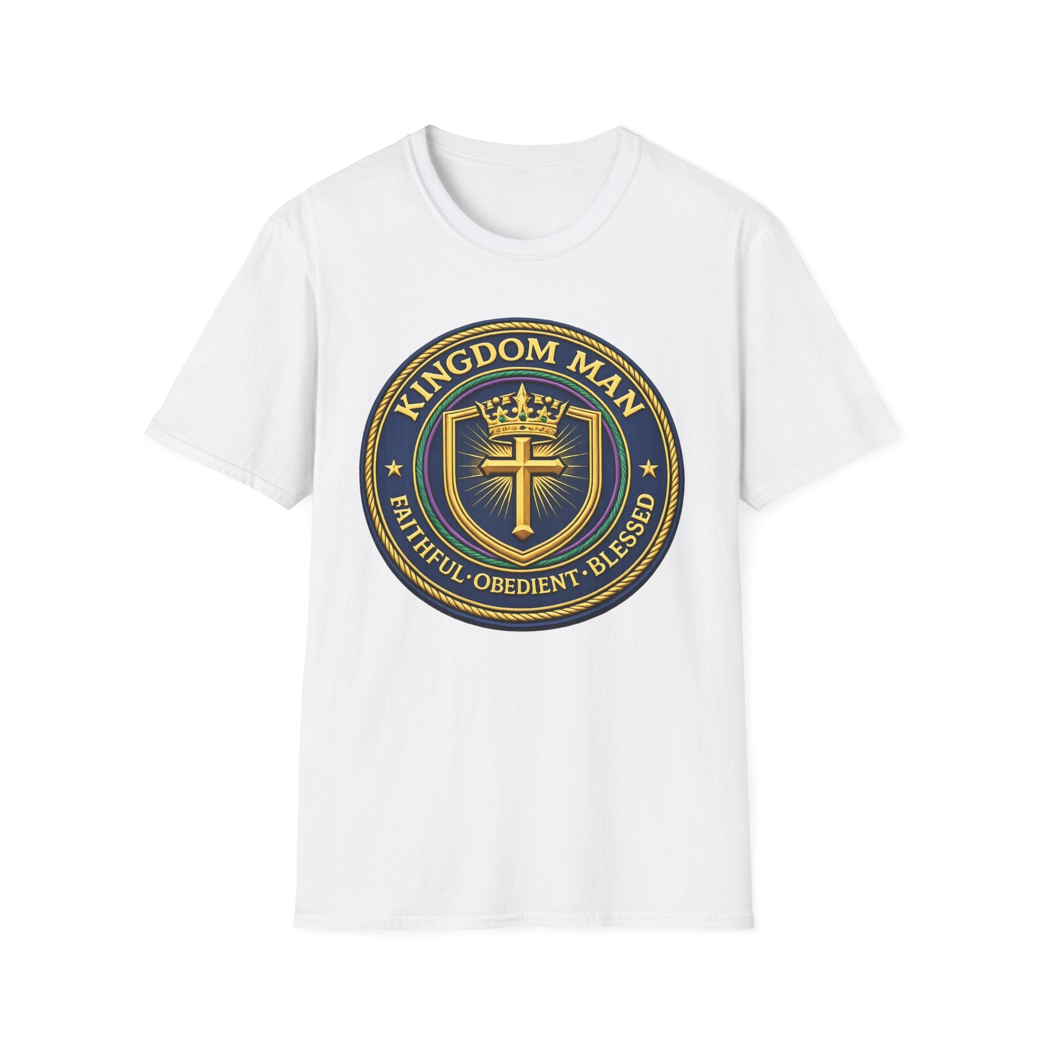 Kingdom Man T-Shirt — Faithful Obedient Blessed Christian Graphic Tee