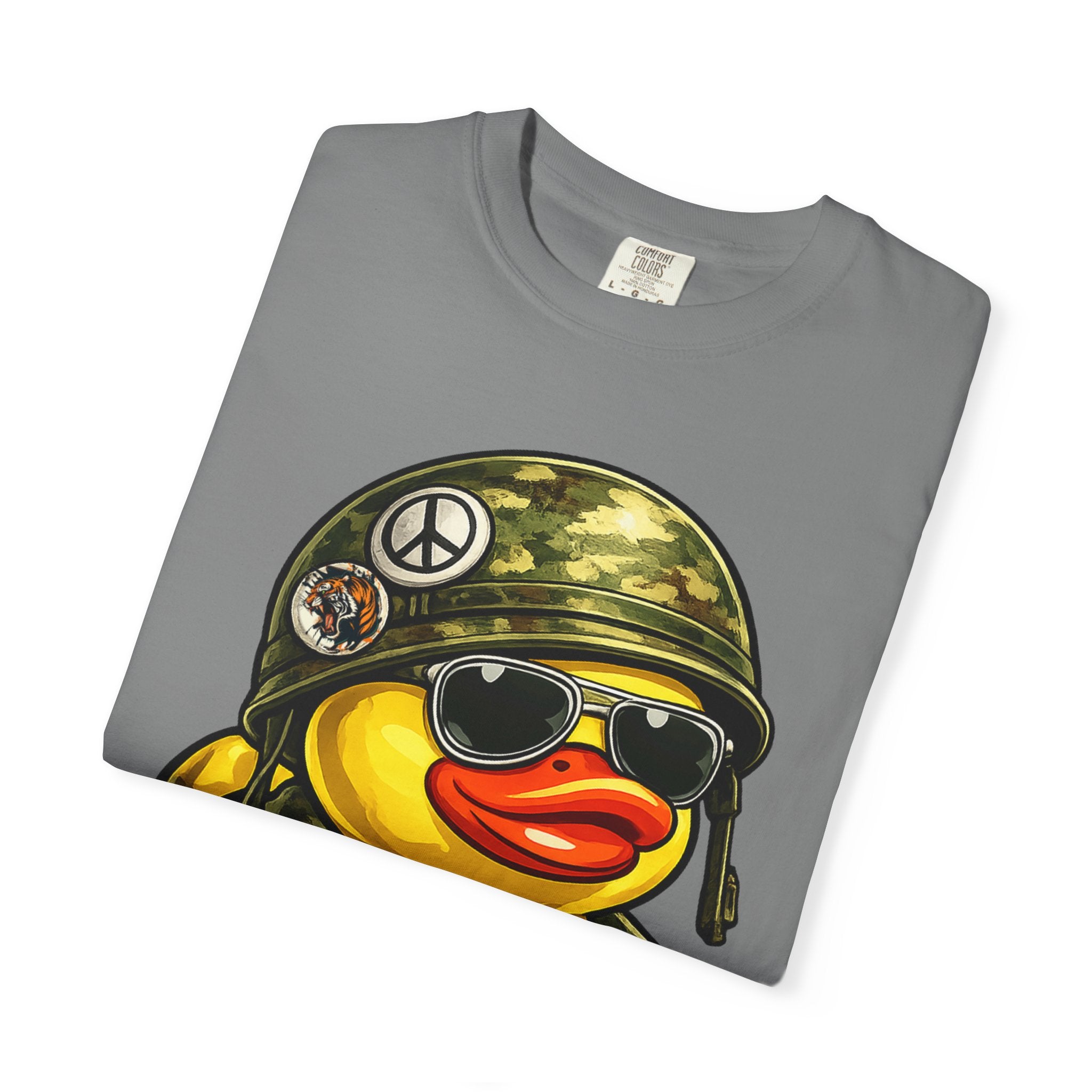 Military Rubber Duck T-Shirt — Cute Camouflage Soldier Duck Graphic Tee