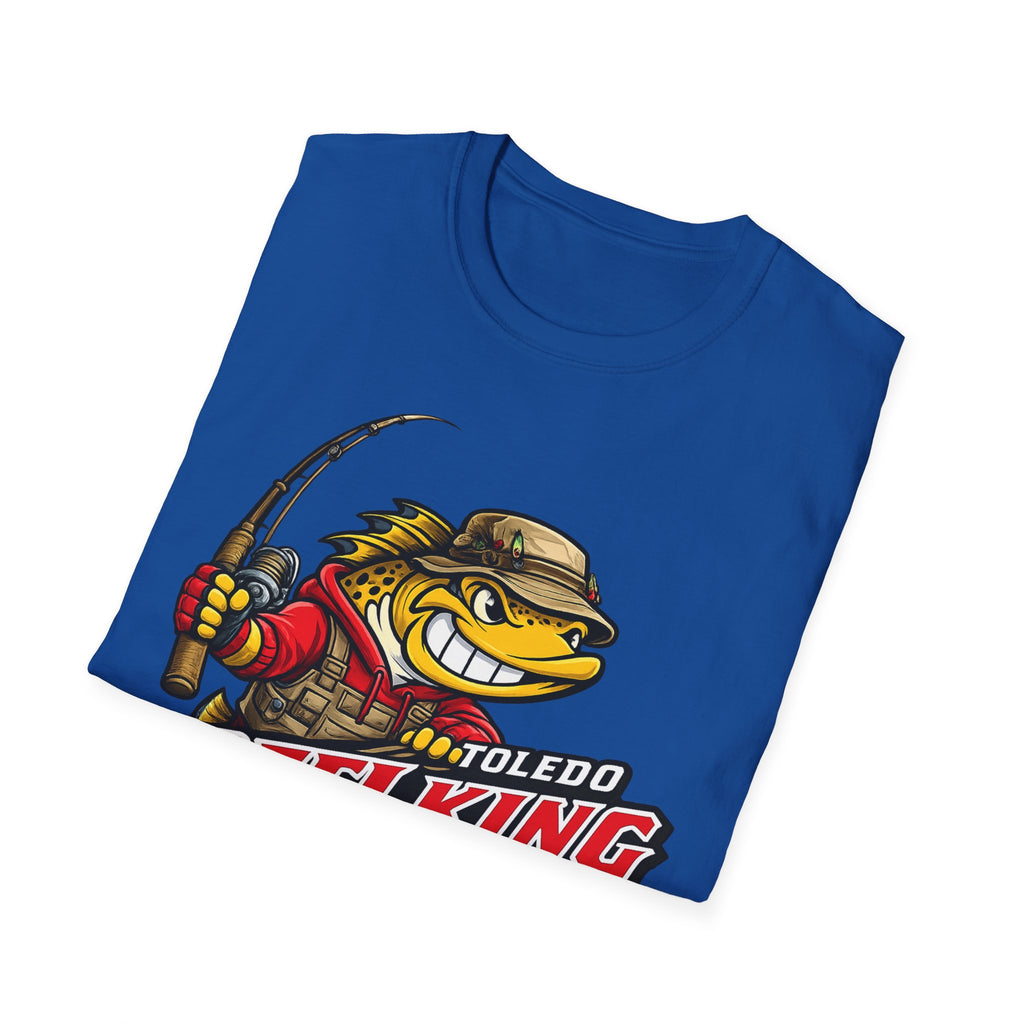 Toledo Reel King Fishing T-Shirt — Mascot Fisherman Tee