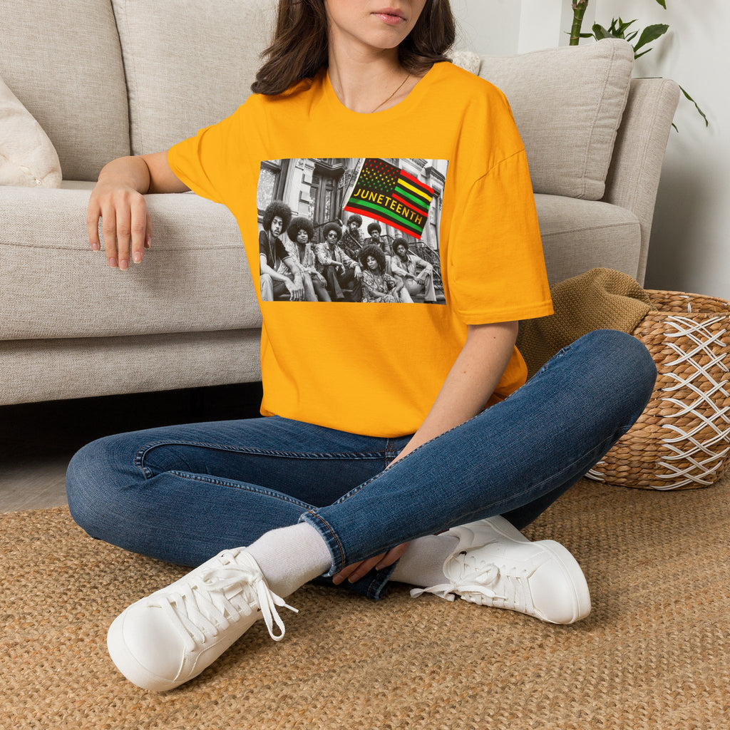 Juneteenth Celebration T-Shirt — Vintage Black History Flag Design